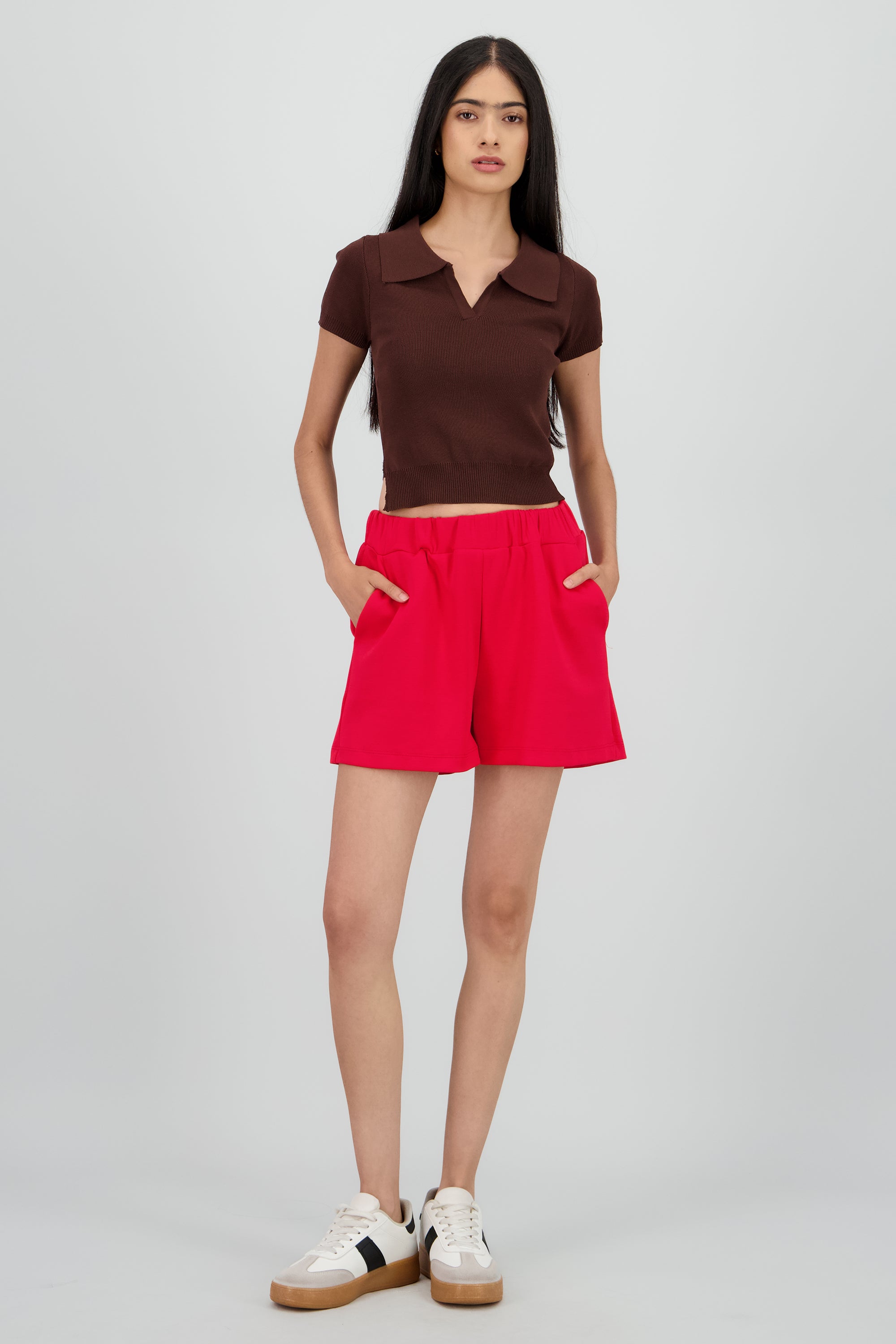 Short con bolsas ROJO