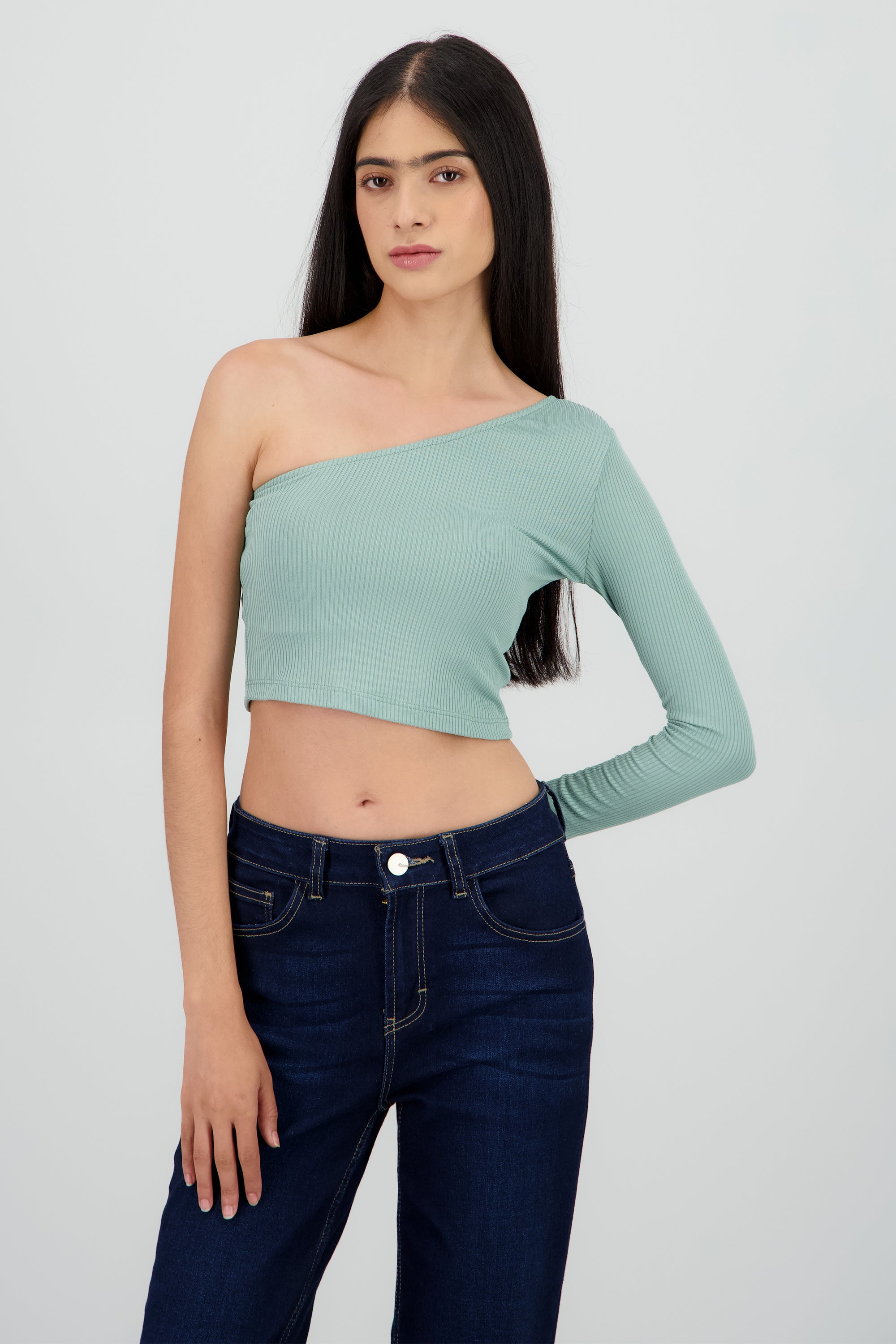 Top asimetrico de manga larga SAGE