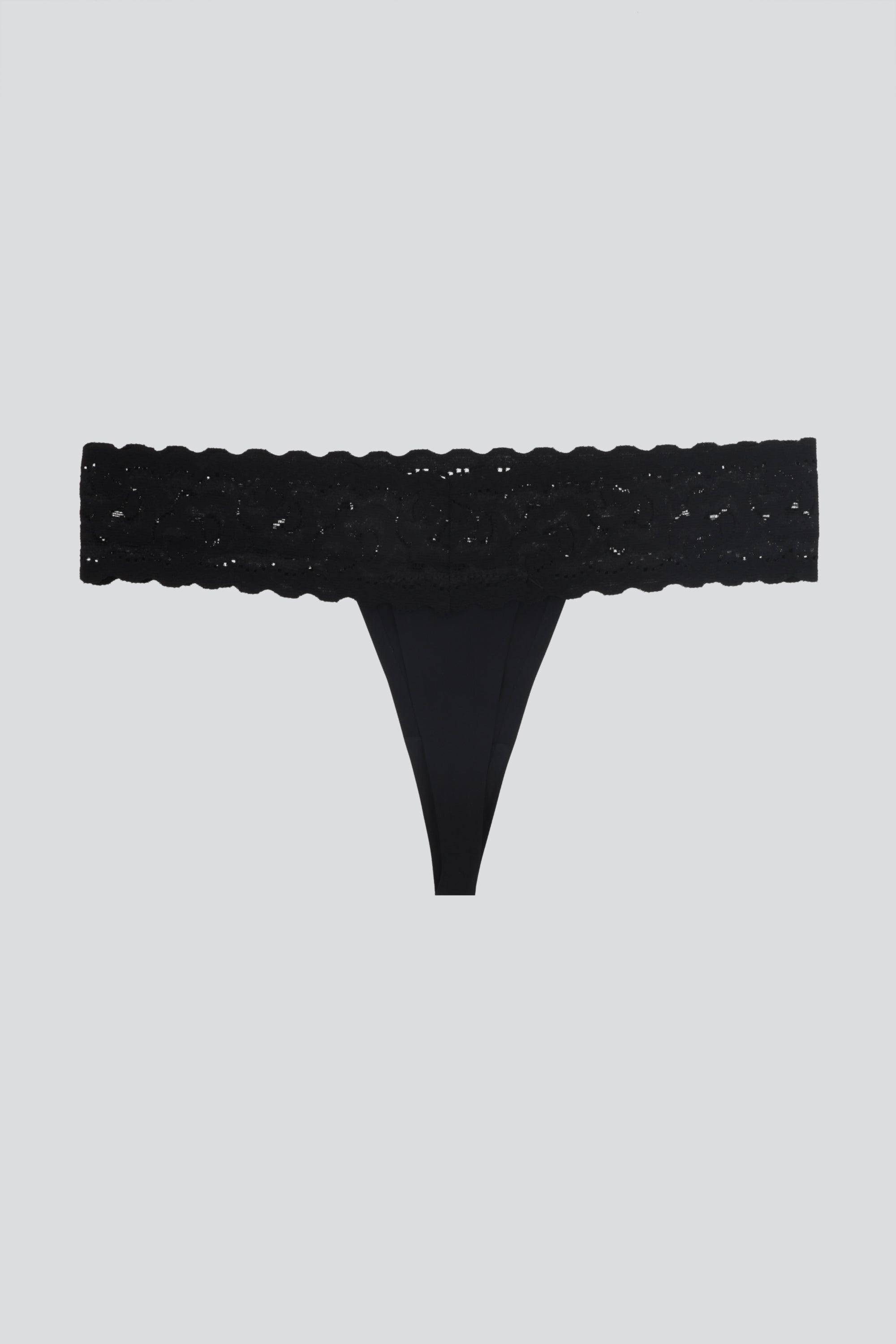 Tanga encaje elástico NEGRO