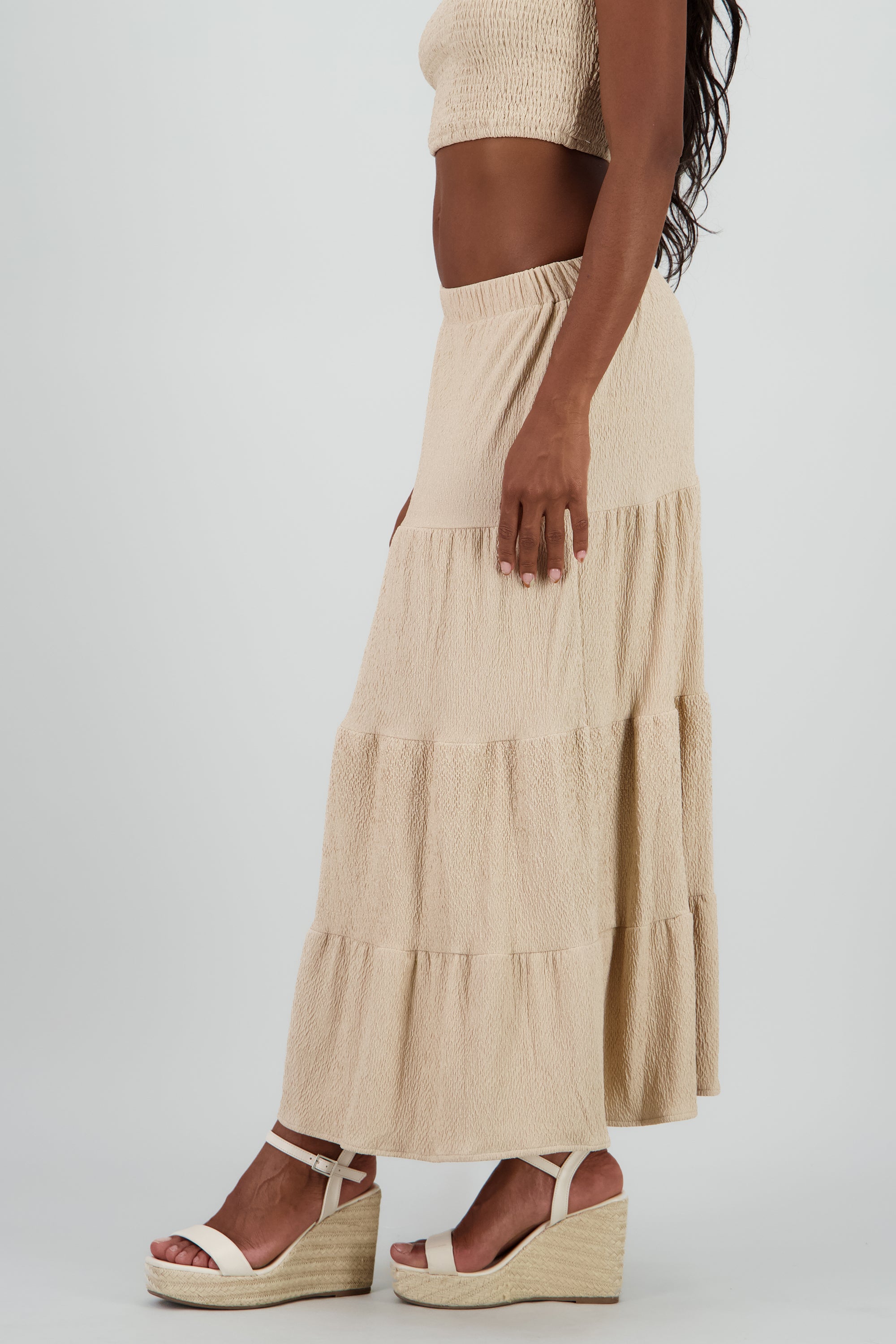 Maxi falda textura ARENA