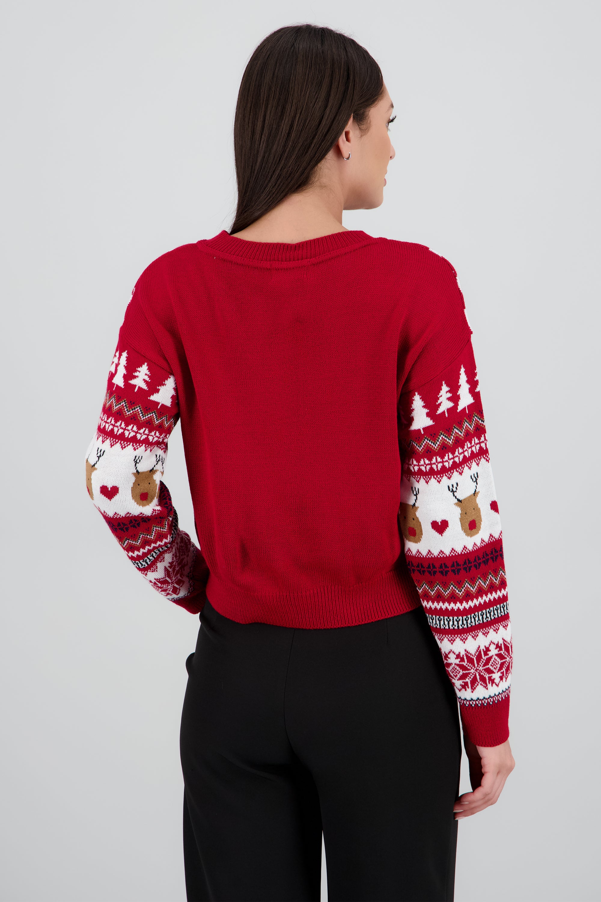 Sueter navidad figuras reno ROJO COMBO