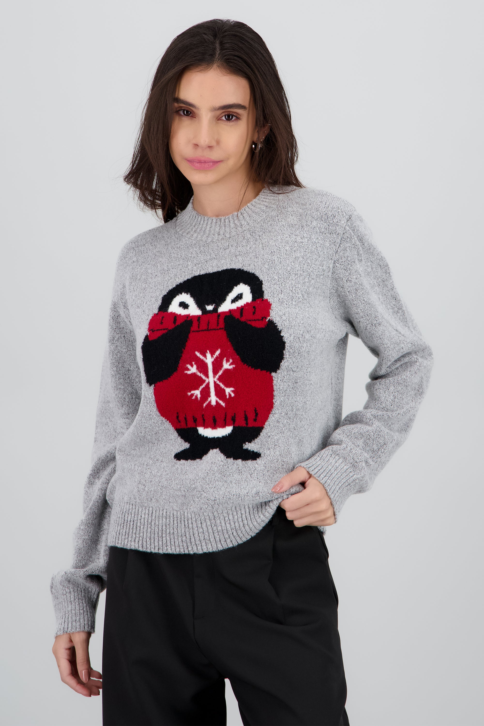 Sueter pinguino GRIS JASPE