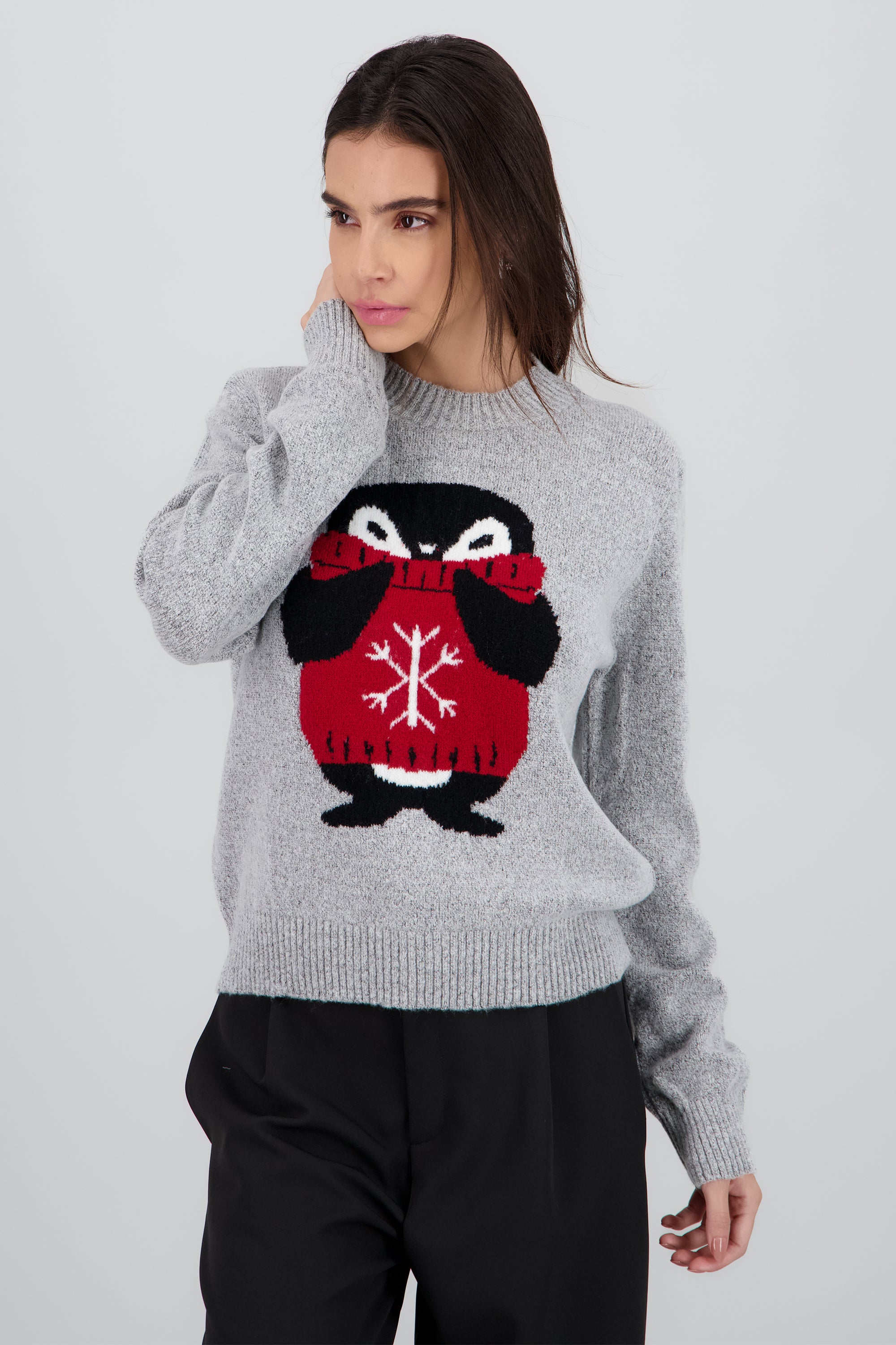 Sueter pinguino GRIS JASPE