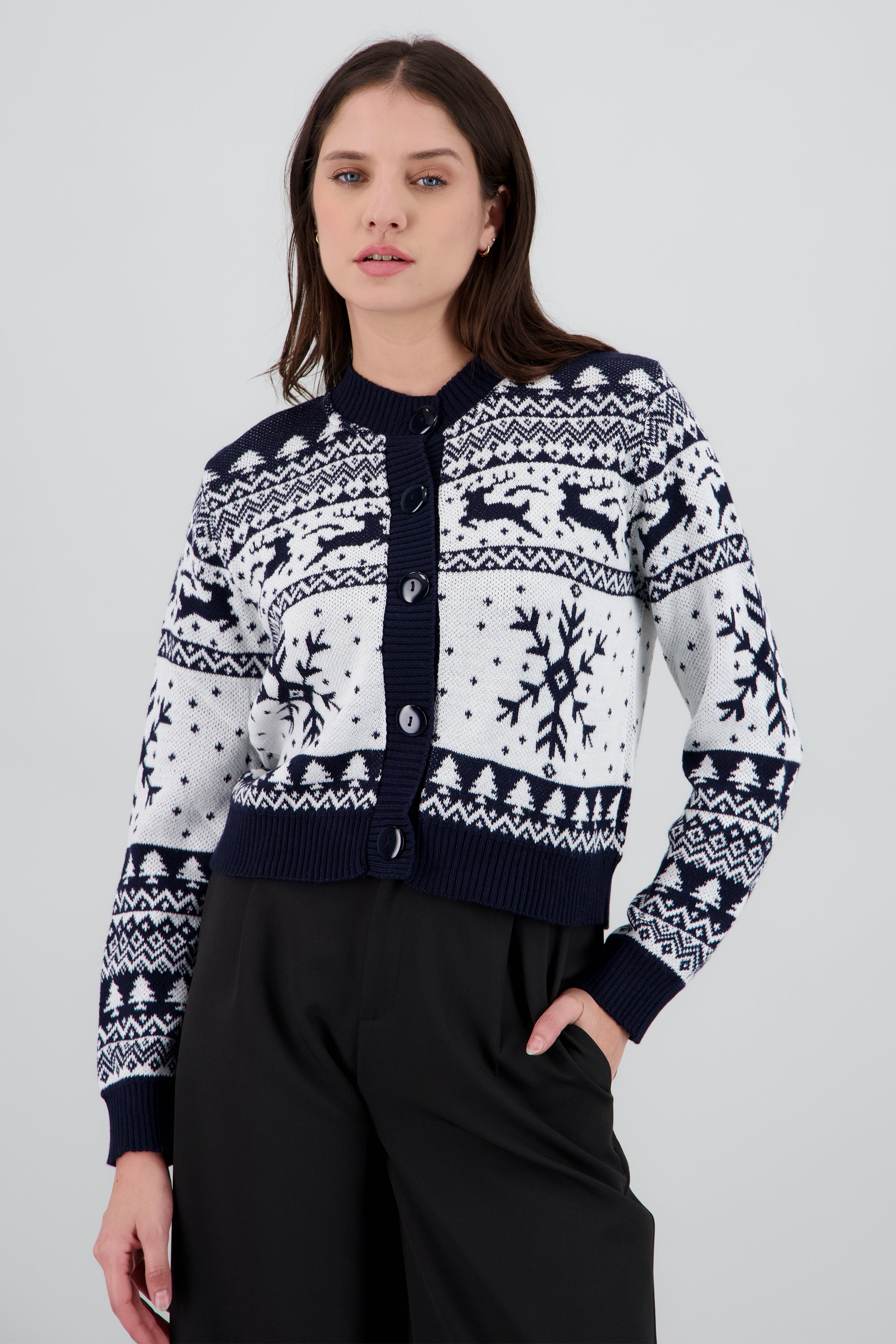 Cardigan navidad figuras MARINO COMBO