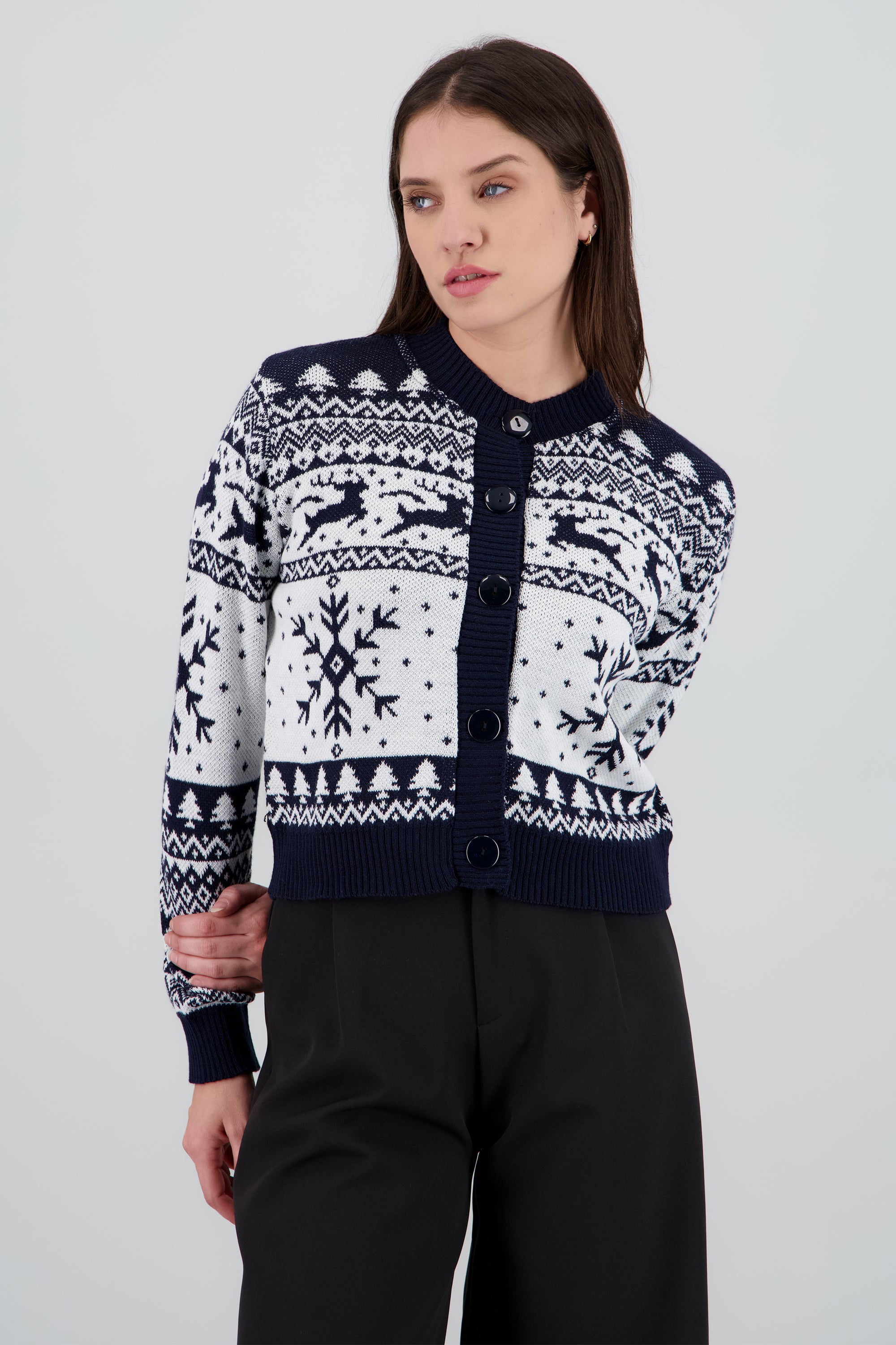 Cardigan navidad figuras MARINO COMBO