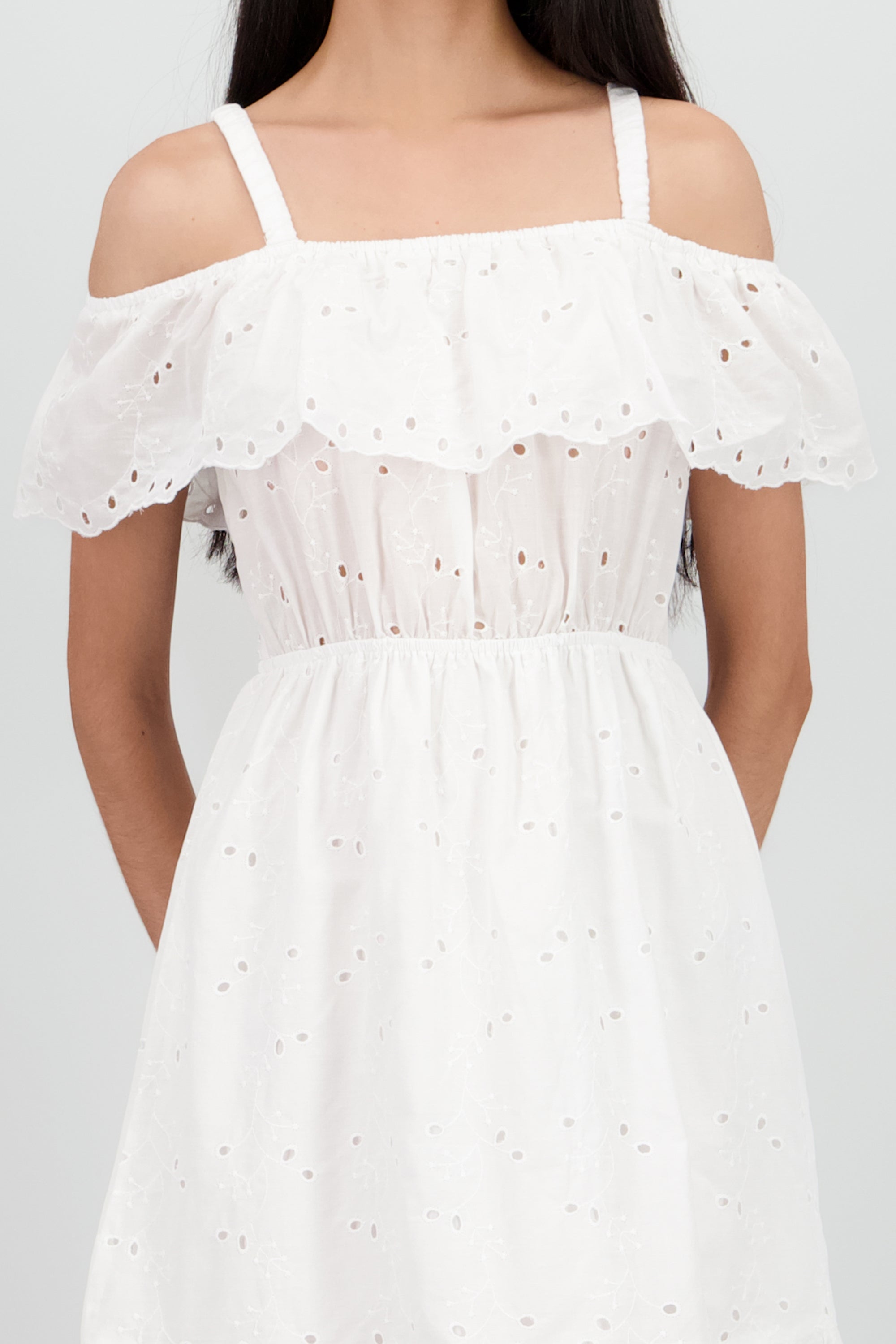 Vestido maxi escote olan BLANCO