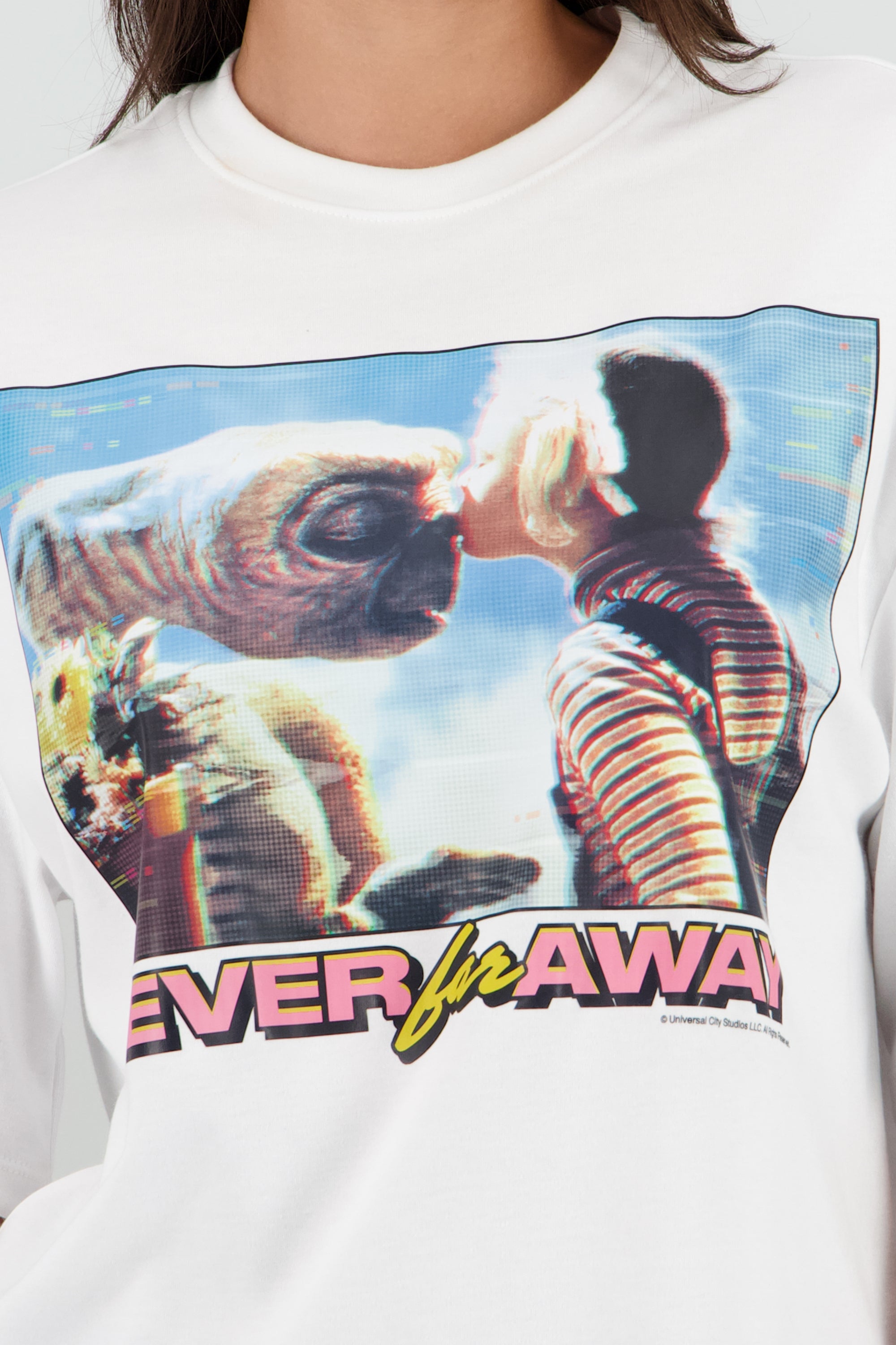 Playera oversized E.T. BLANCO