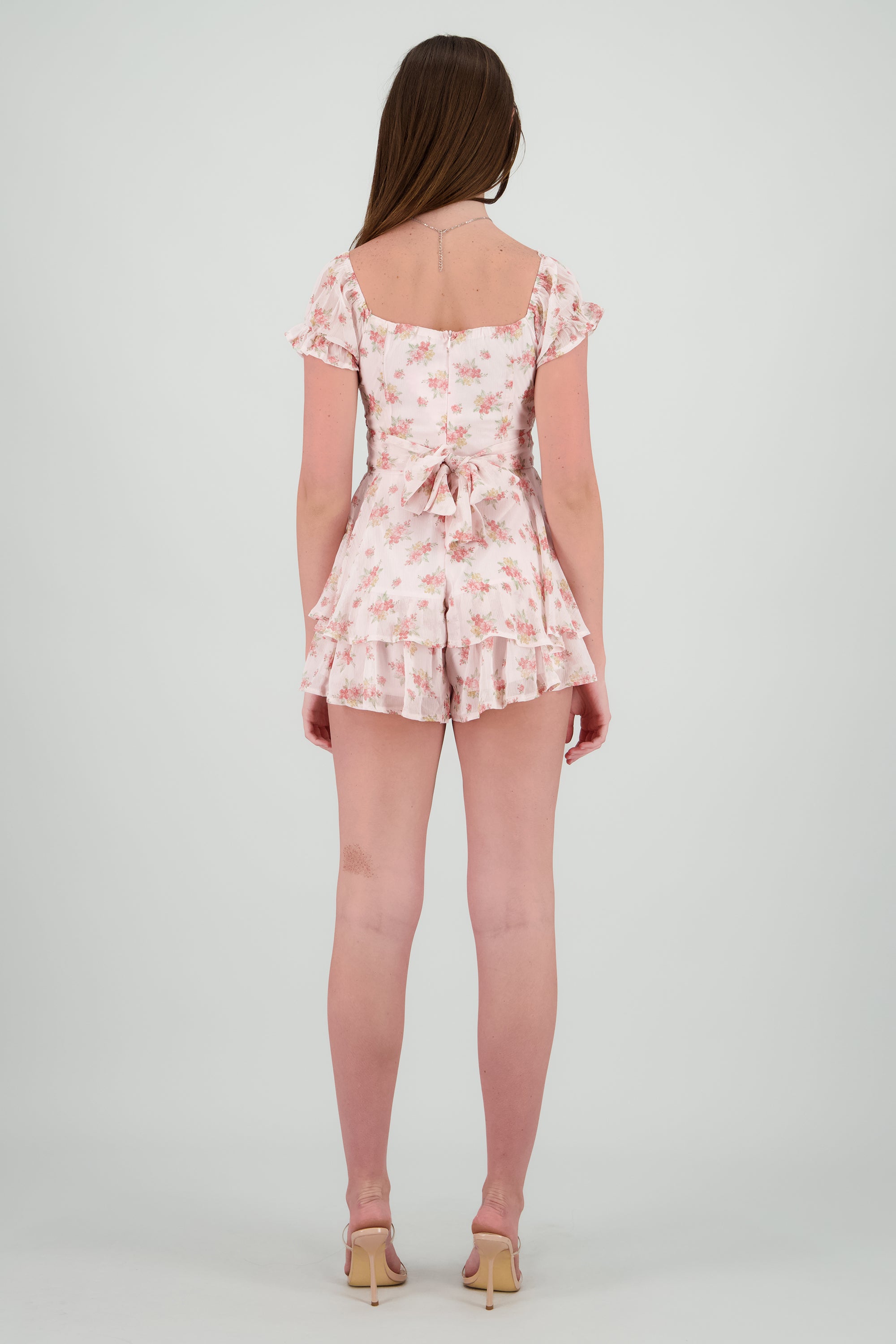 Romper olanes estampado flores ROSA COMBO