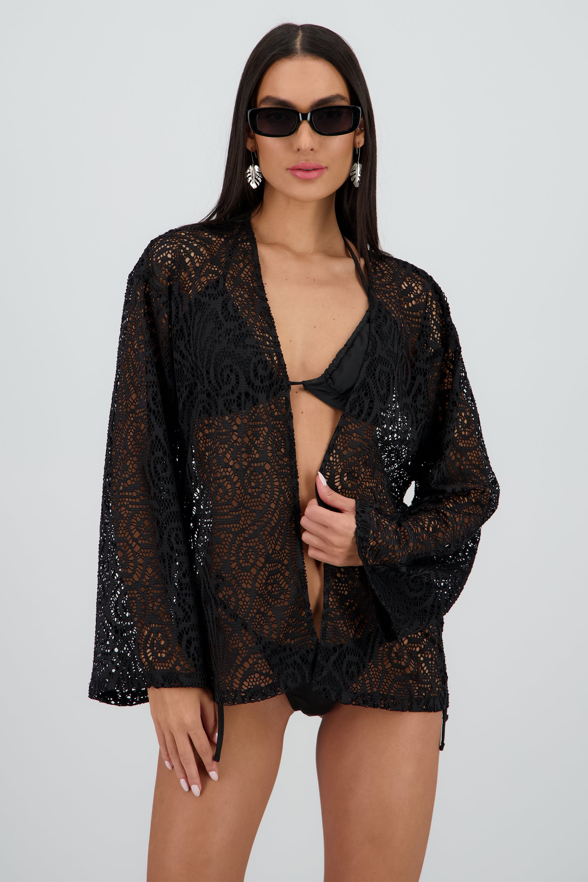 Salida de baño tipo crochet NEGRO