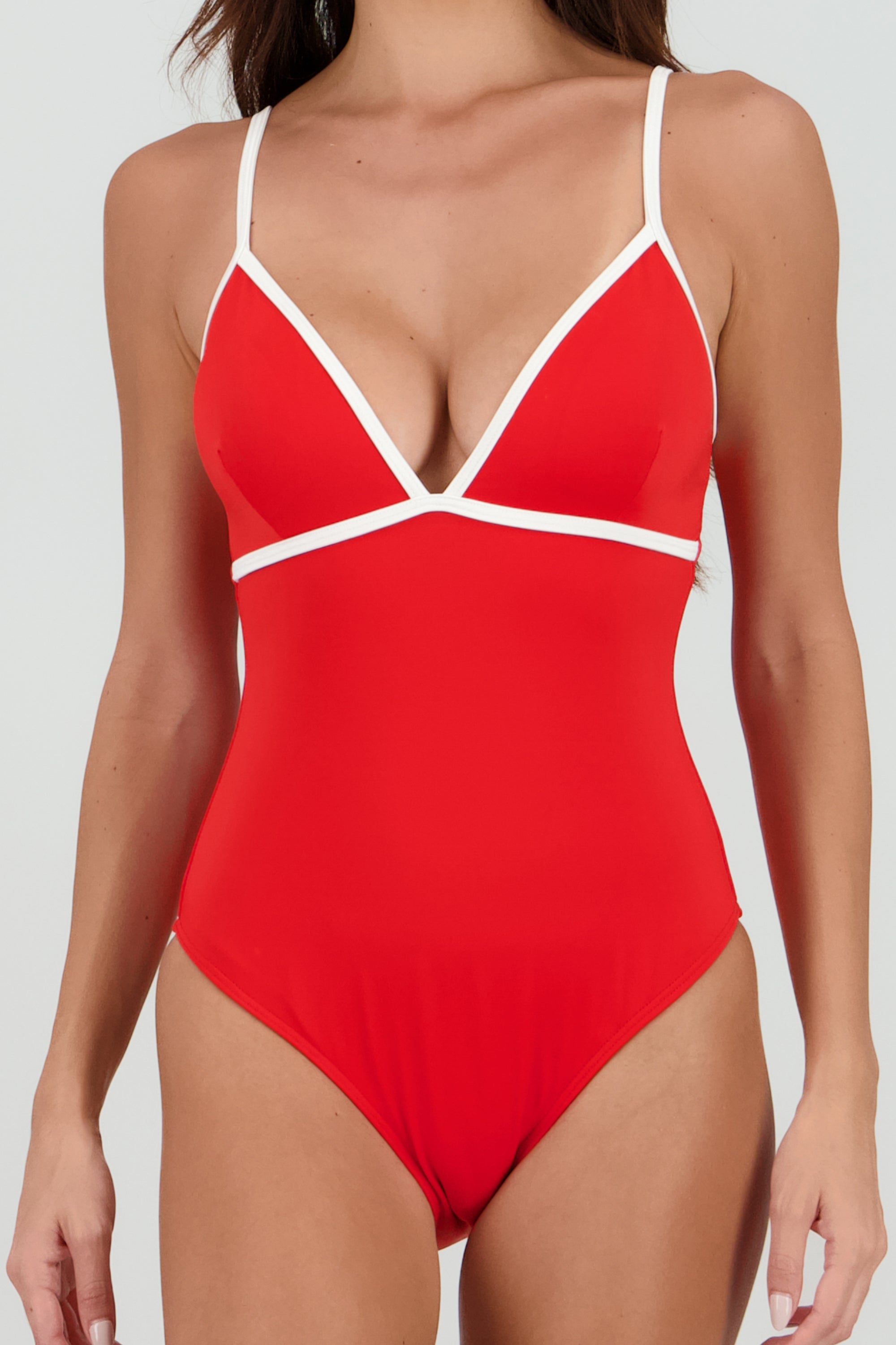 Traje de baño contrastes ROJO COMBO