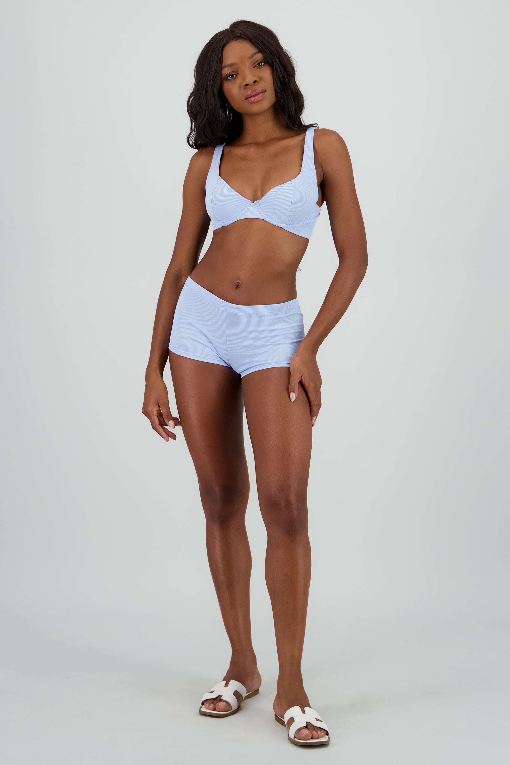 Bikini copas rib short AZUL CIELO