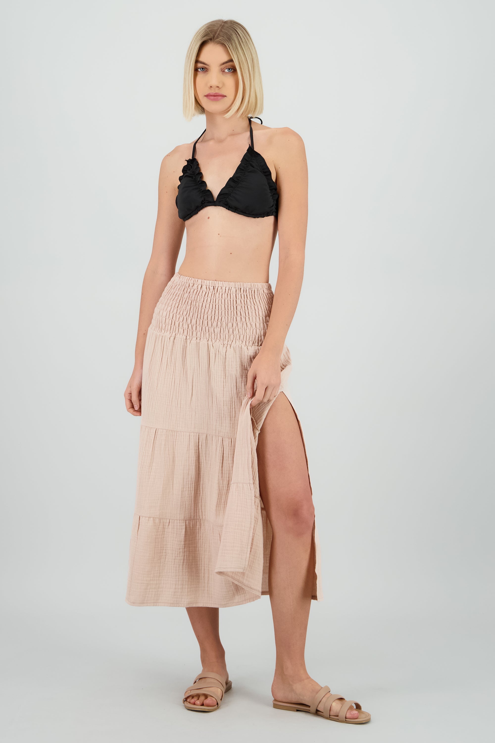 Falda midi abertura ligera ARENA