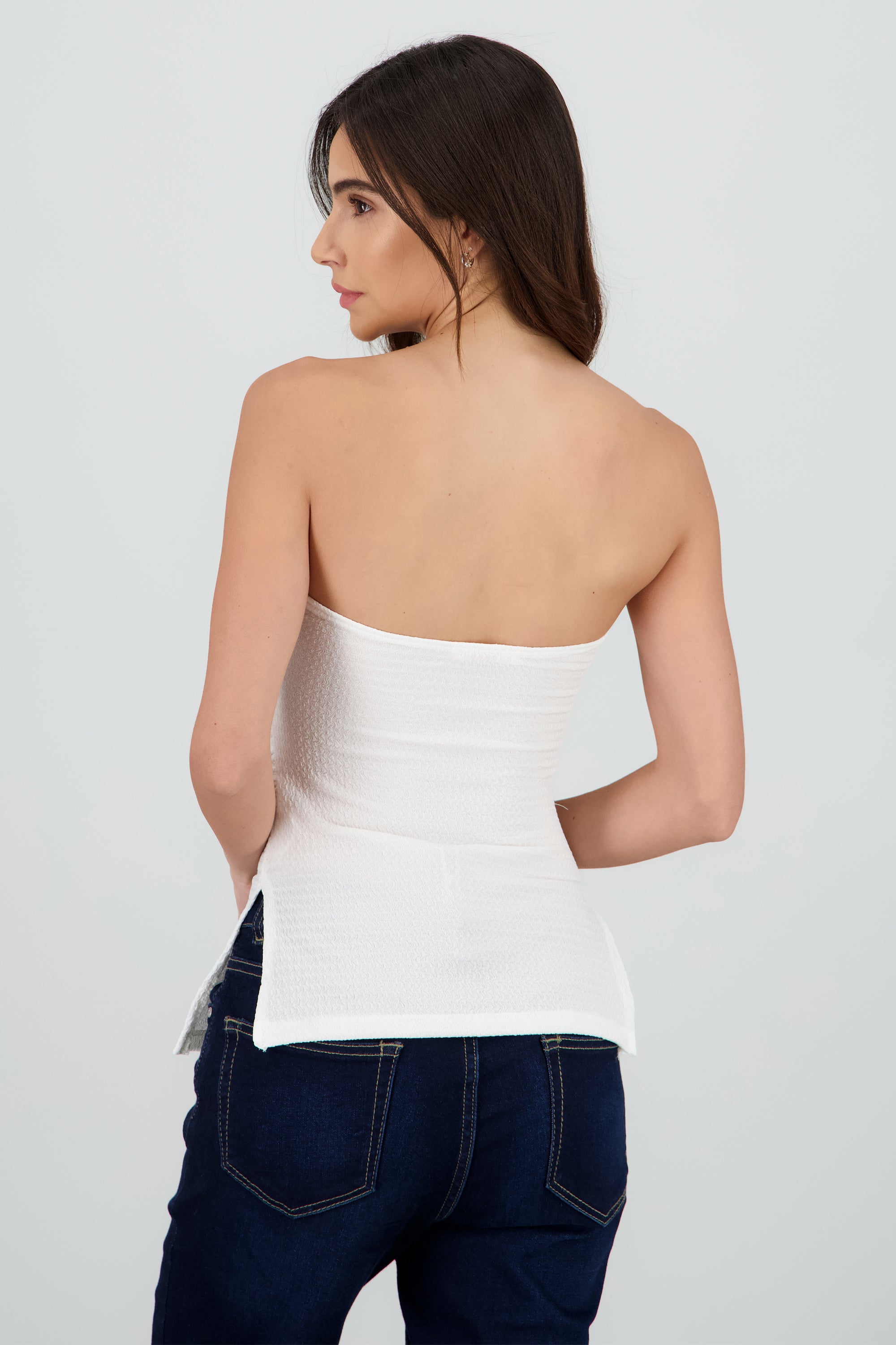 Top ctubo textura BLANCO