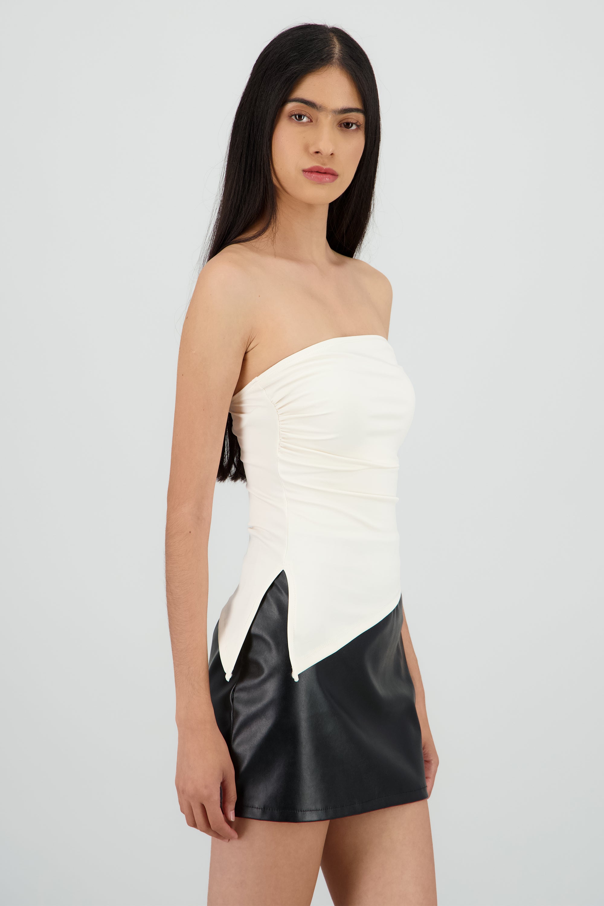 Top asimetrico tubo BLANCO