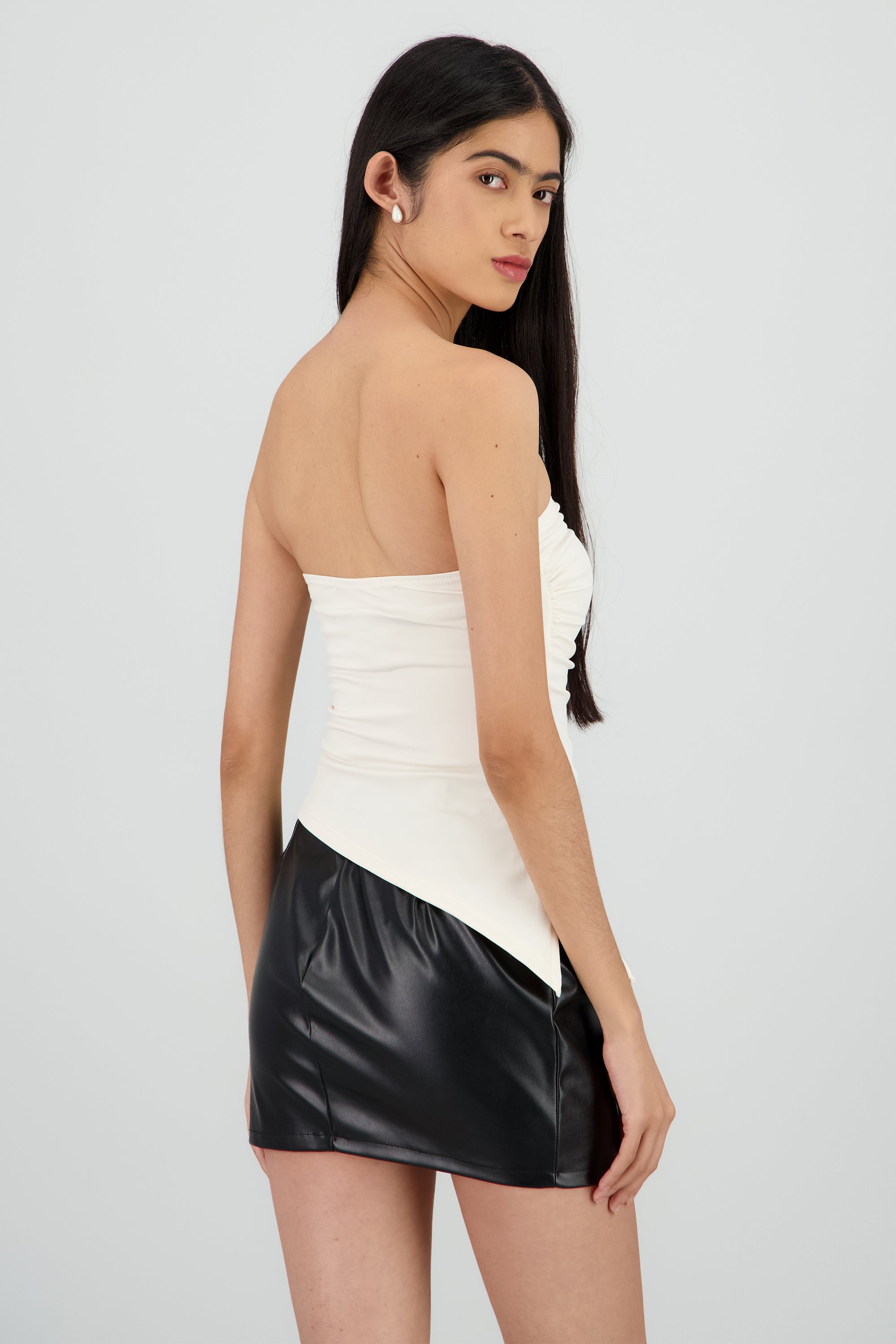 Top asimetrico tubo BLANCO