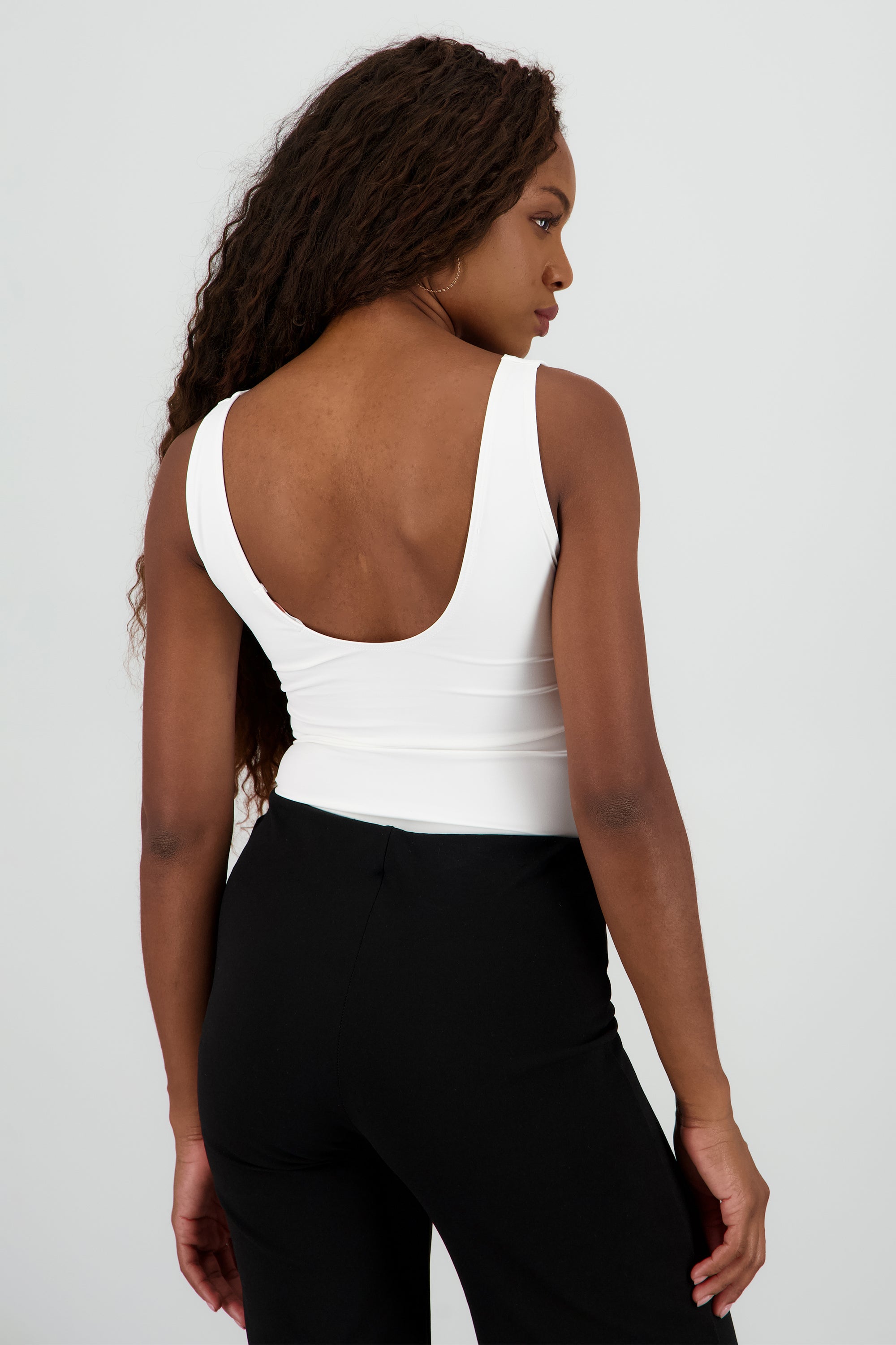 Bodysuit liso drapeado BLANCO