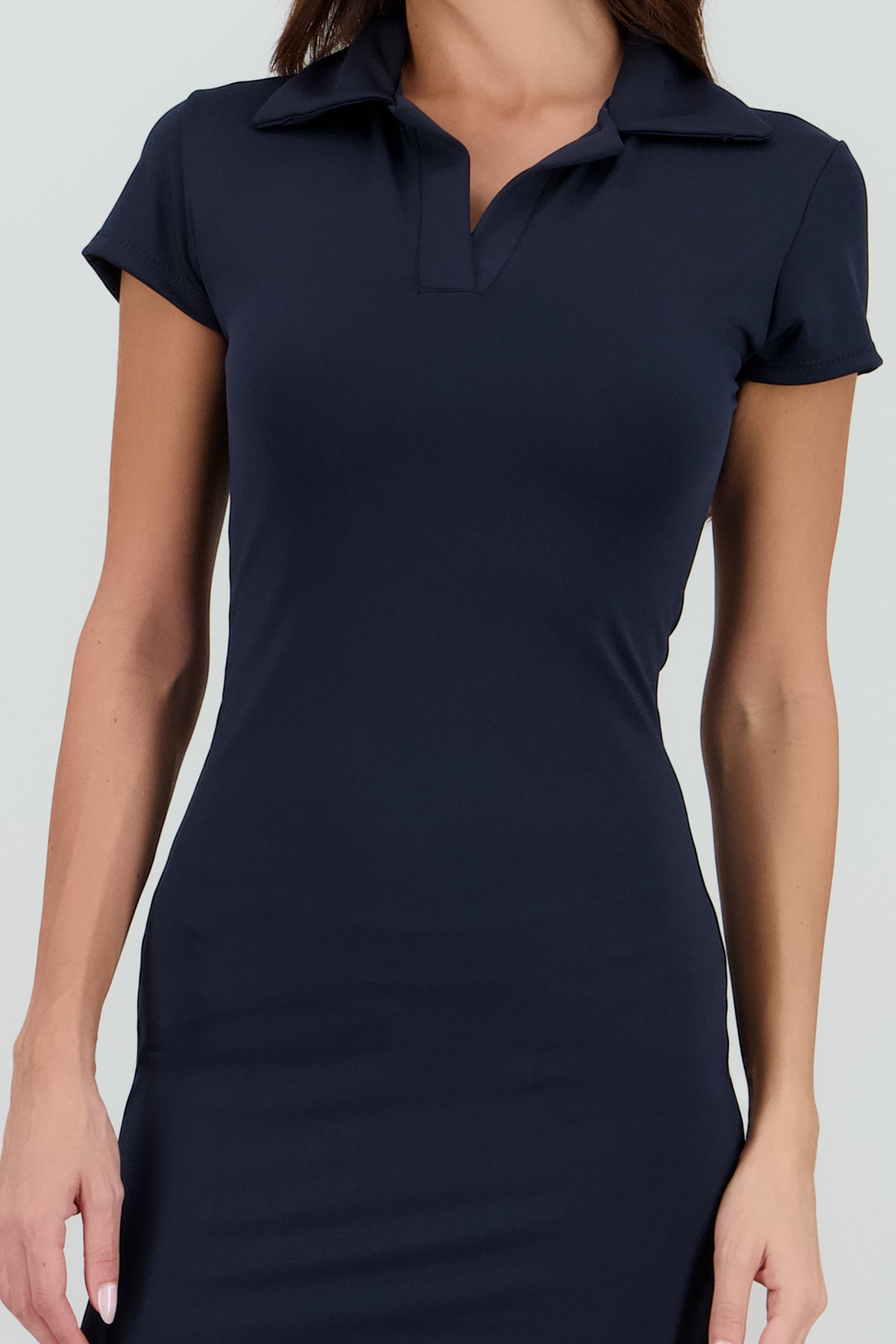 Vestido polo liso MARINO