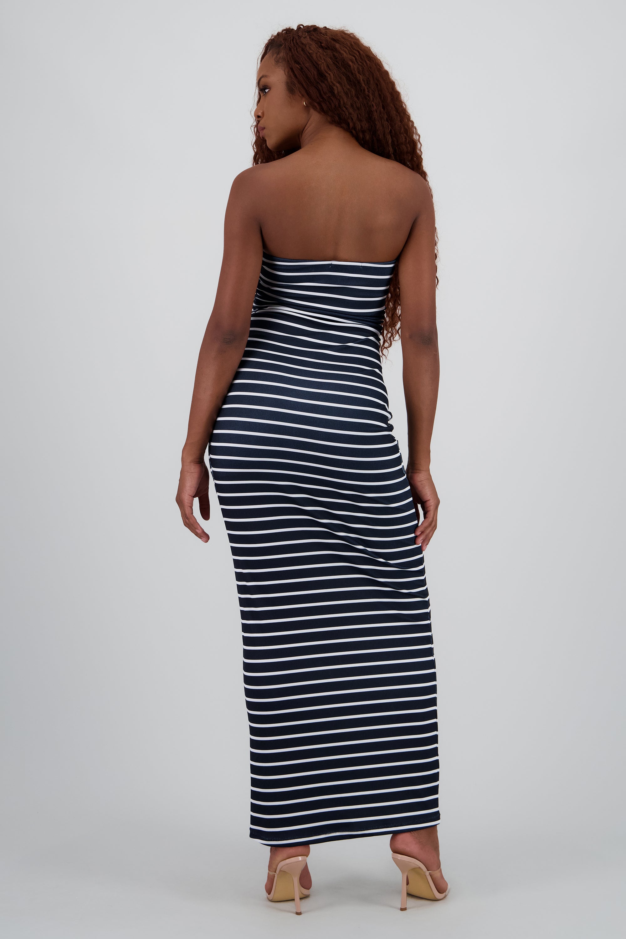 Vestido strapless rayas MARINO COMBO