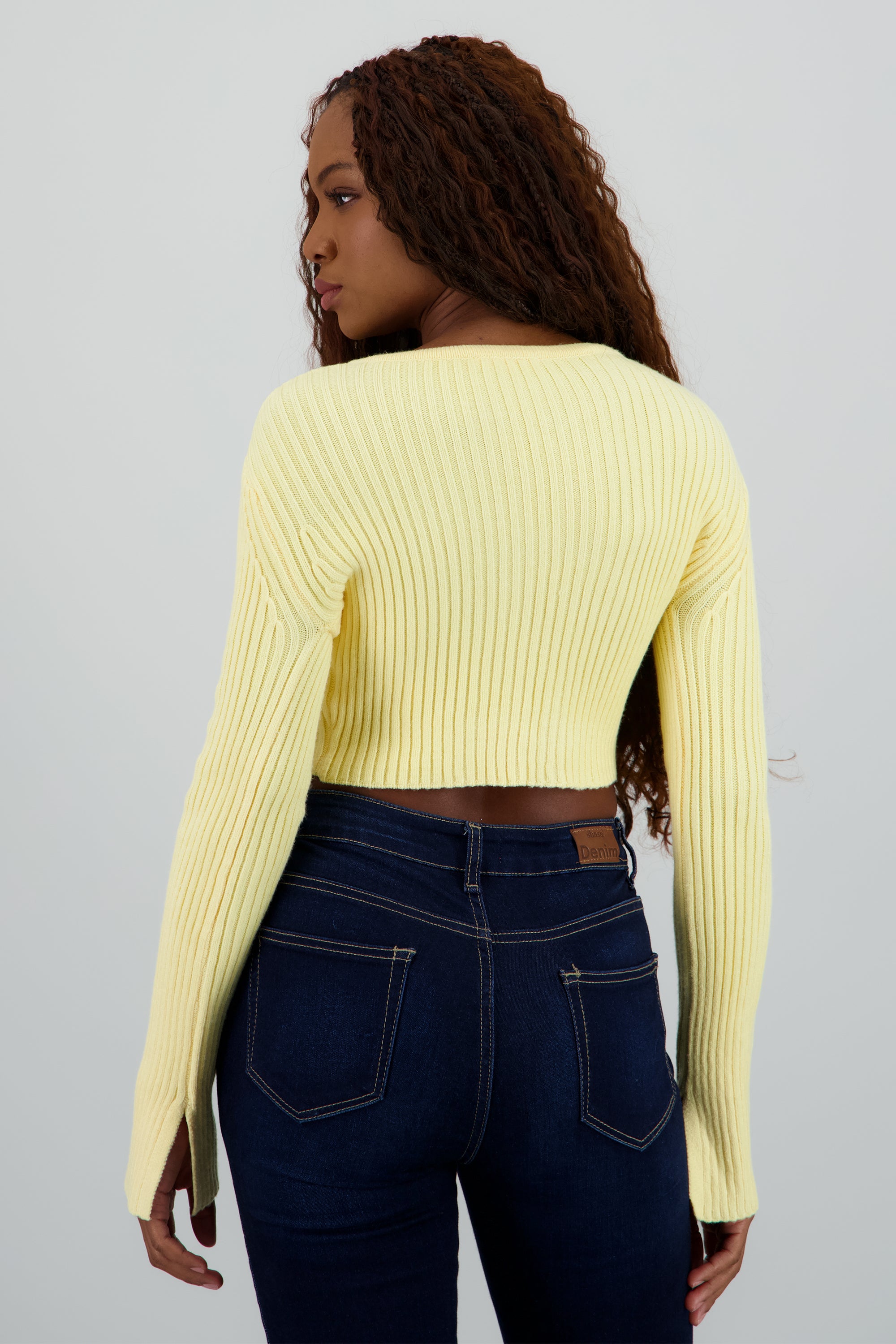 Cardigan con detalle monos AMARILLO PASTEL