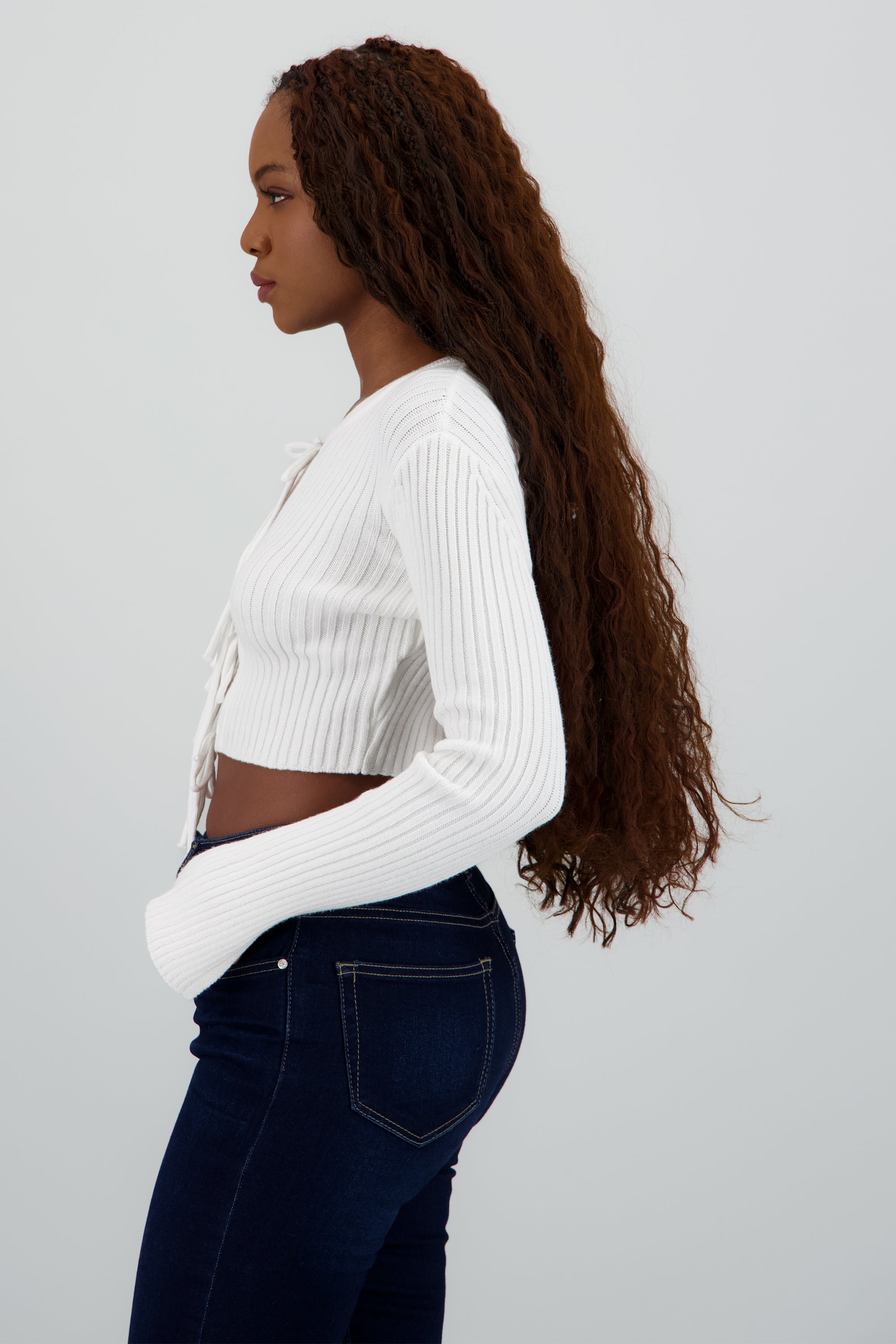 Cardigan con detalle monos BLANCO