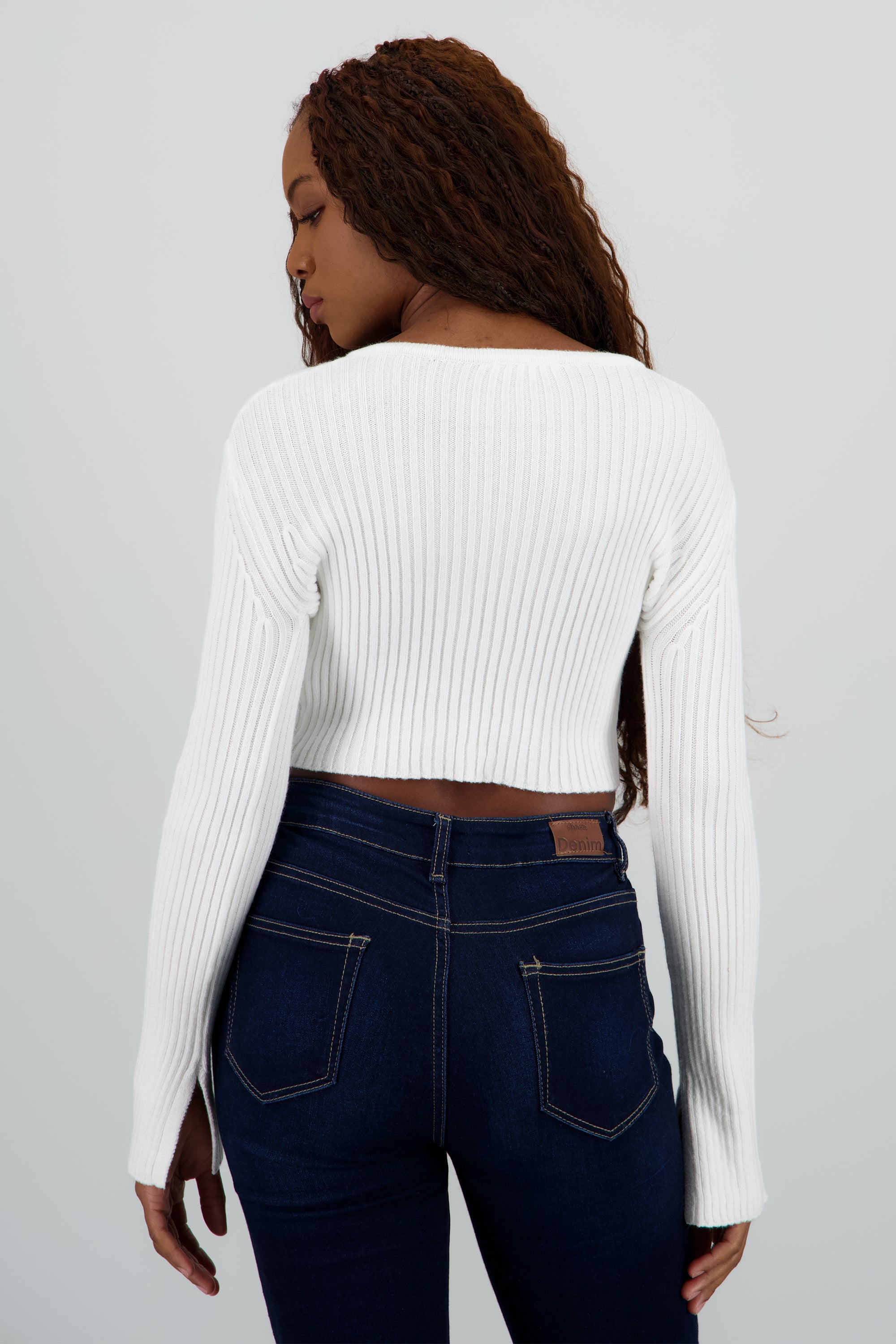 Cardigan con detalle monos BLANCO