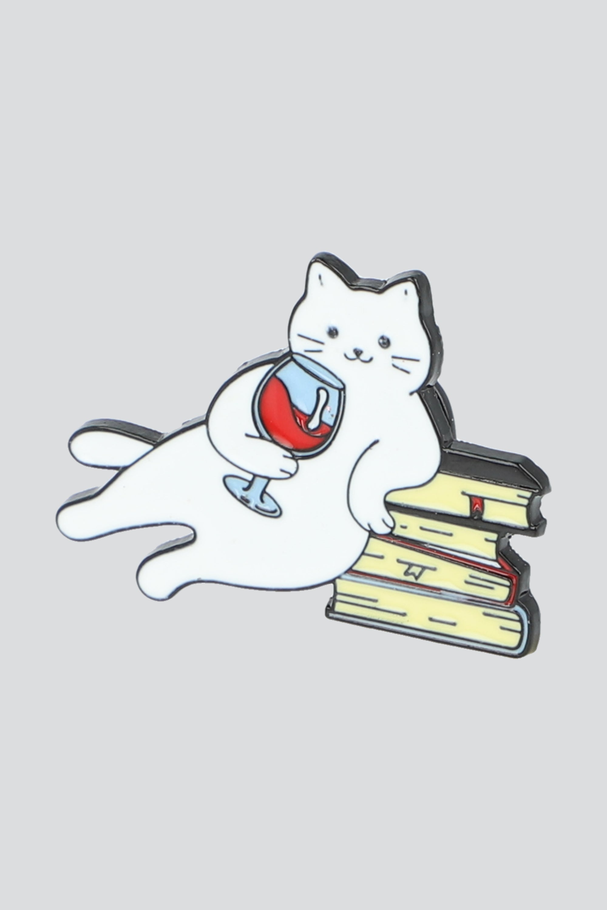 Pin gato copa libros BLANCO