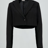 Saco crop detalle solapa