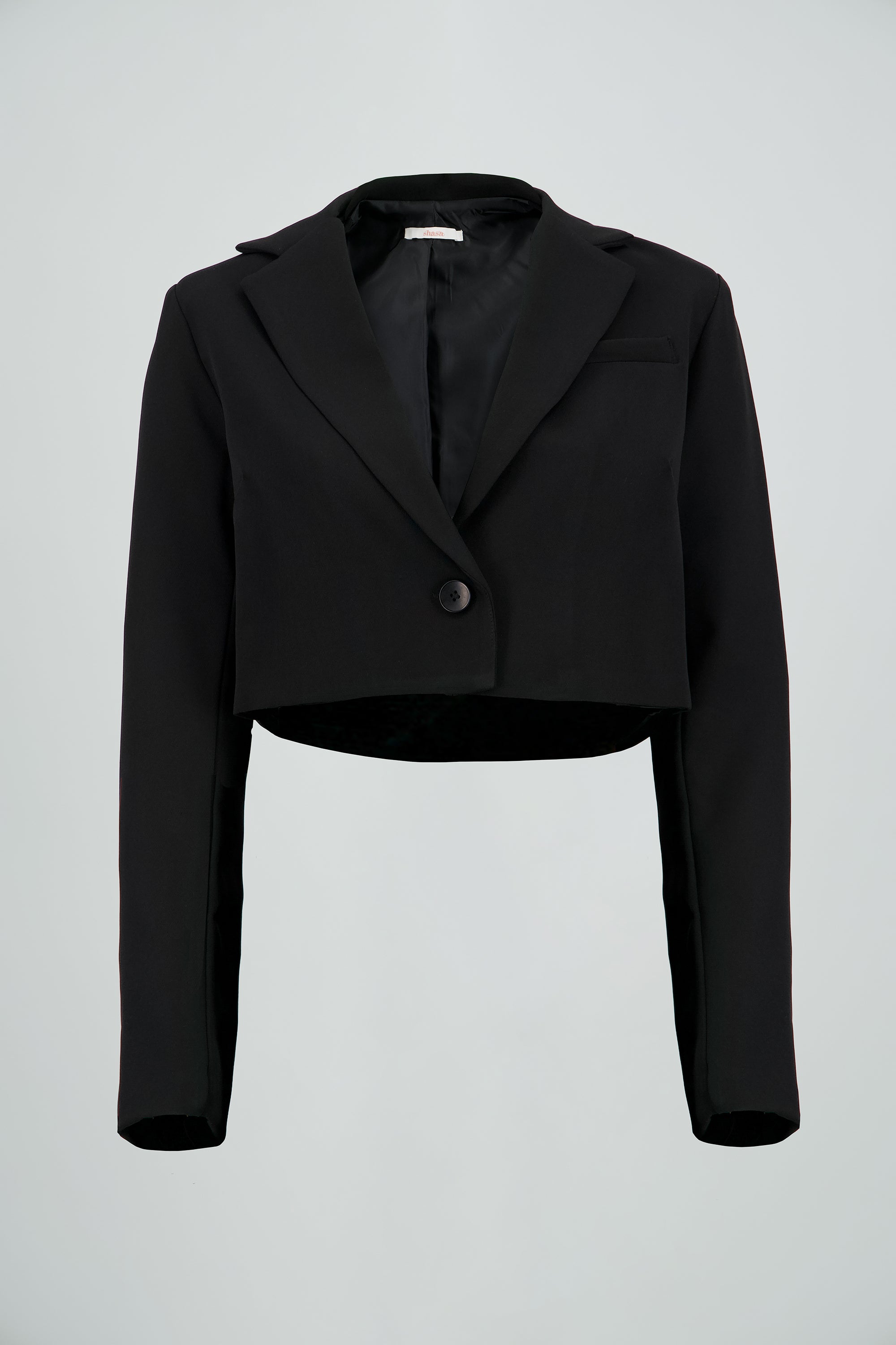 Saco crop detalle solapa