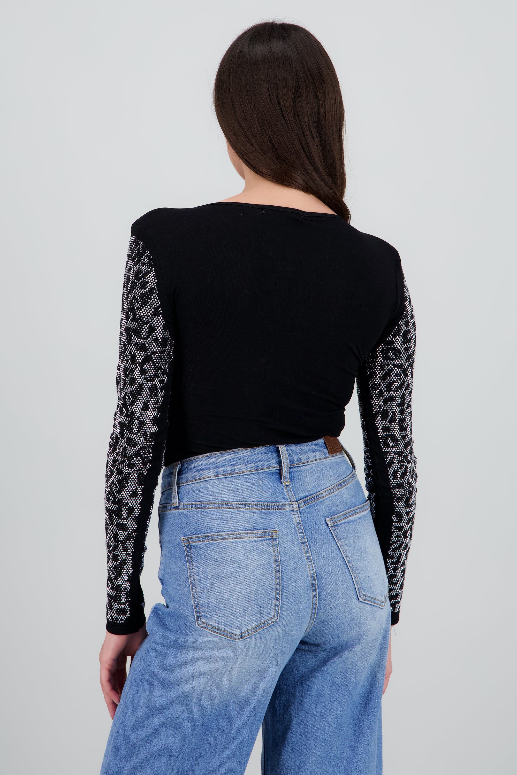 Bodysuit animal print brillos NEGRO COMBO