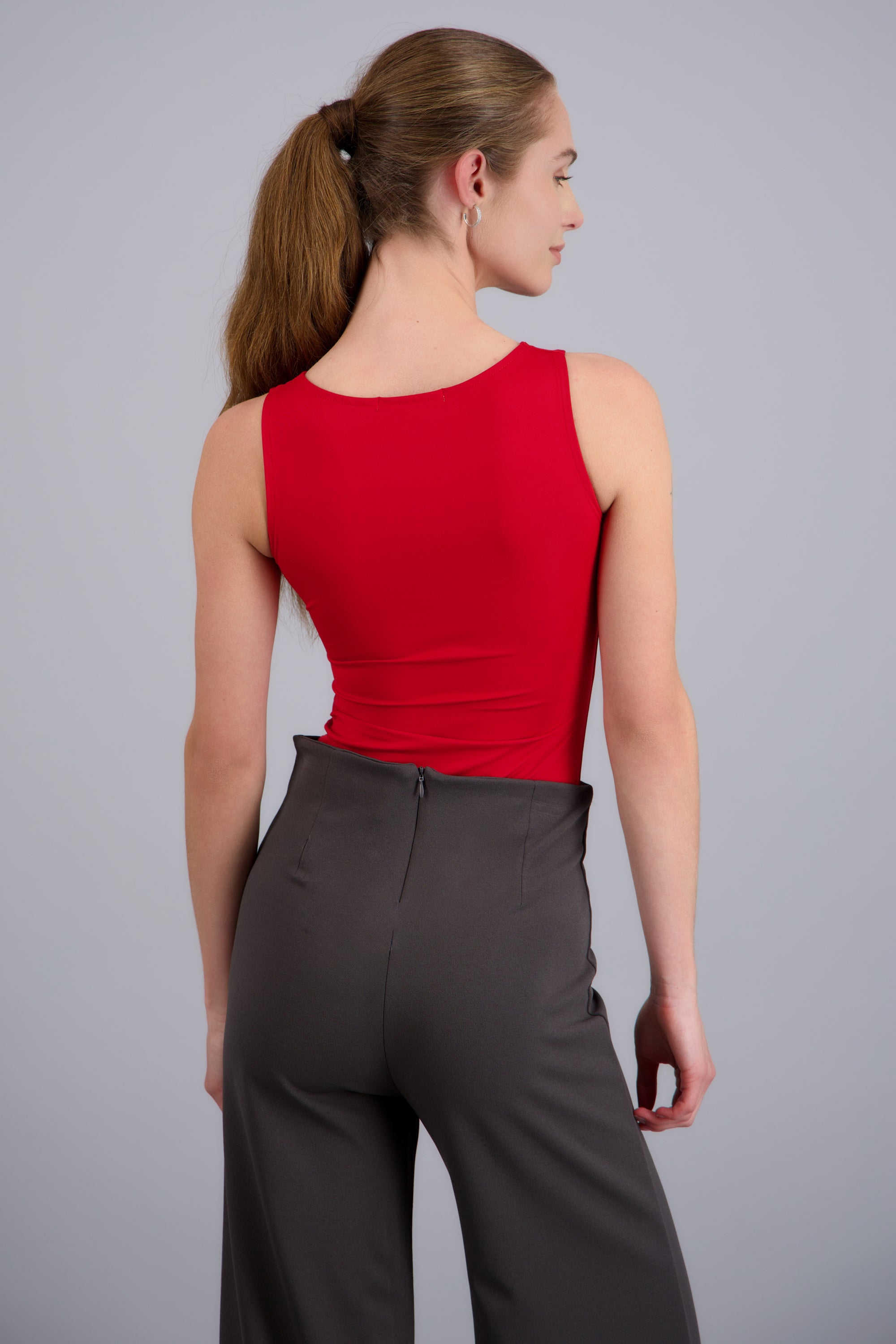 Body liso sin mangas ROJO