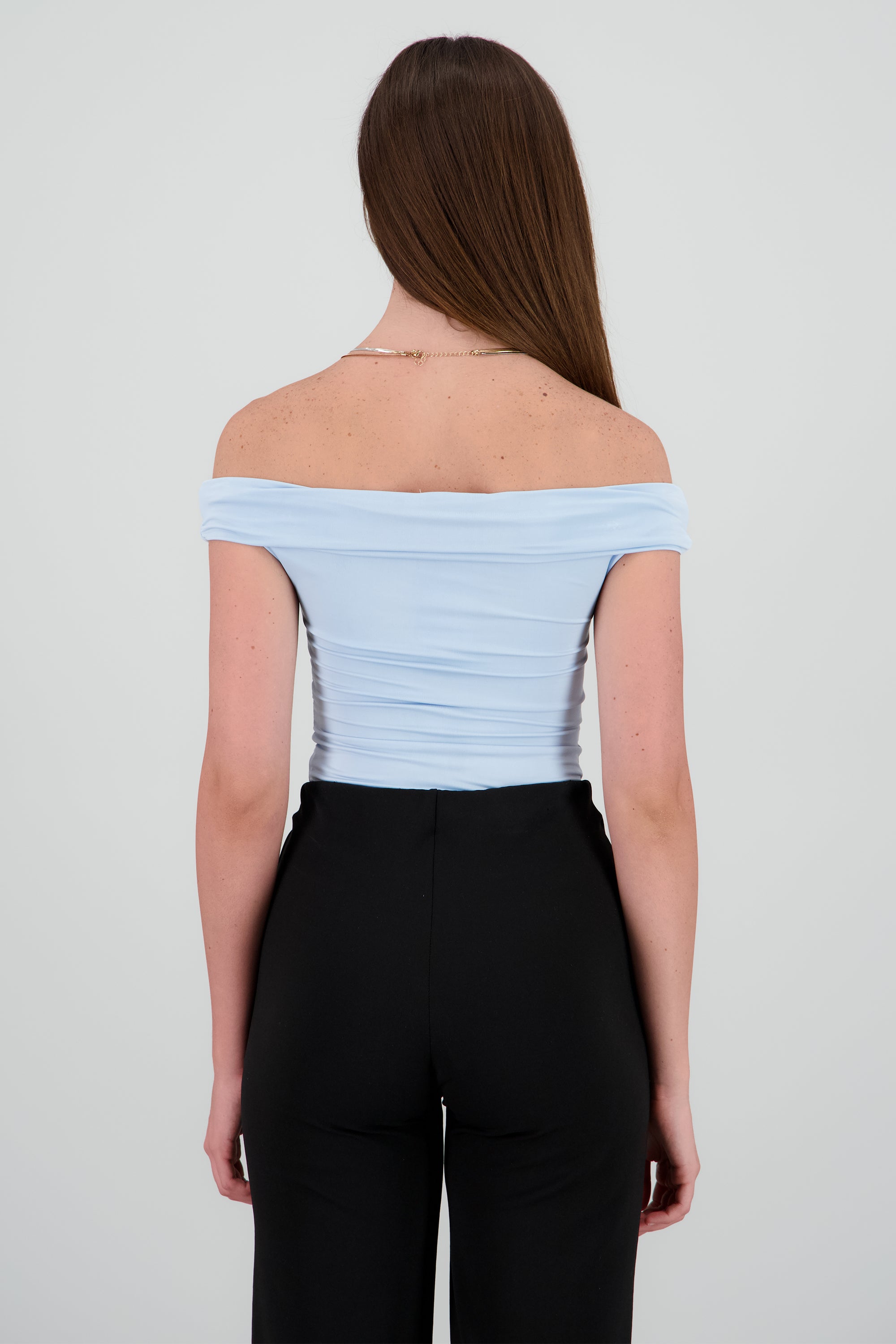Bodysuit off shoulder AZUL PASTEL