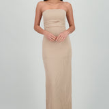 Vestido maxi tubo textura