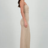 Vestido maxi tubo textura