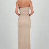 Vestido maxi tubo textura