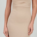 Vestido maxi tubo textura