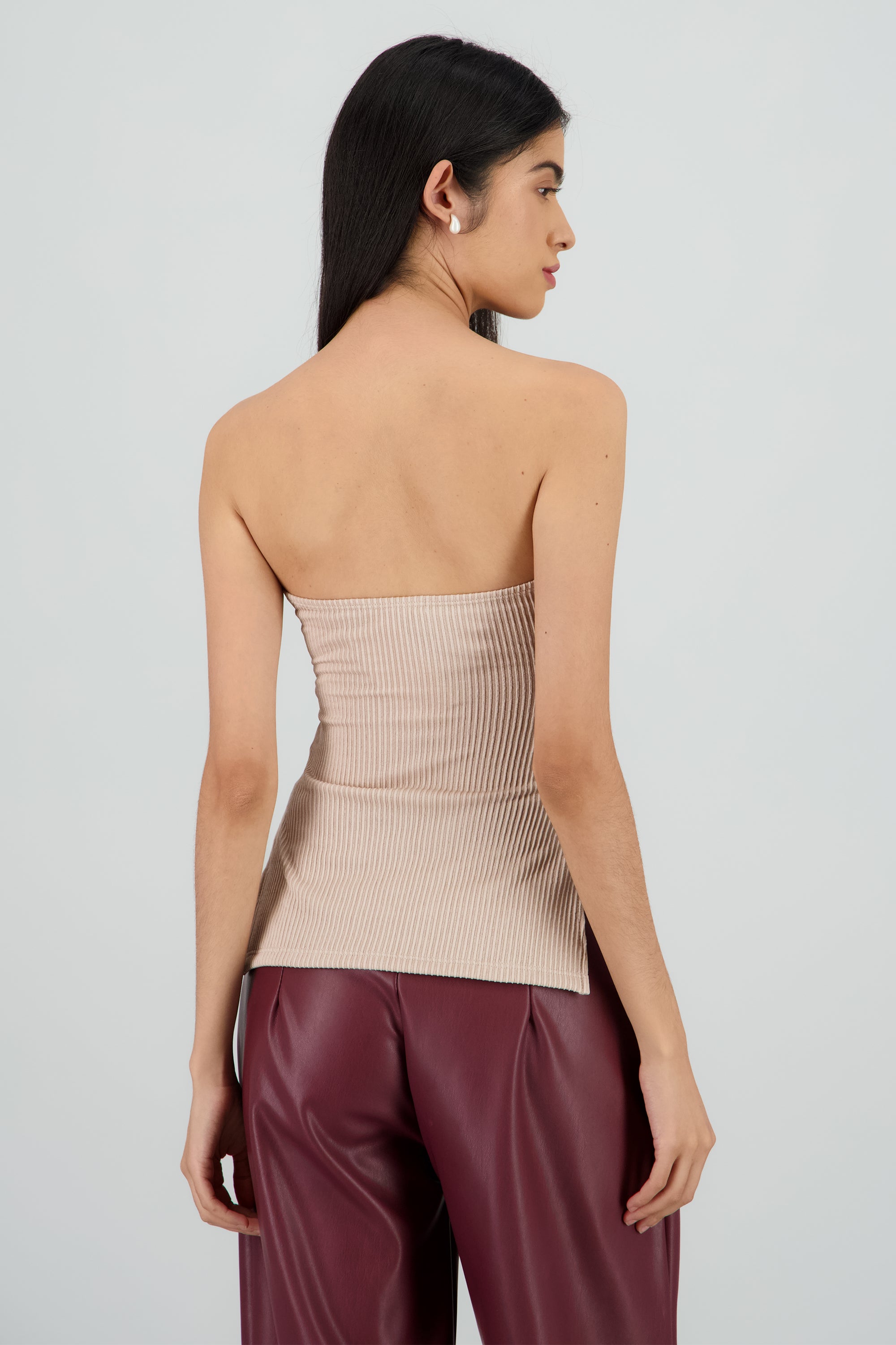 Top tubo textura BEIGE