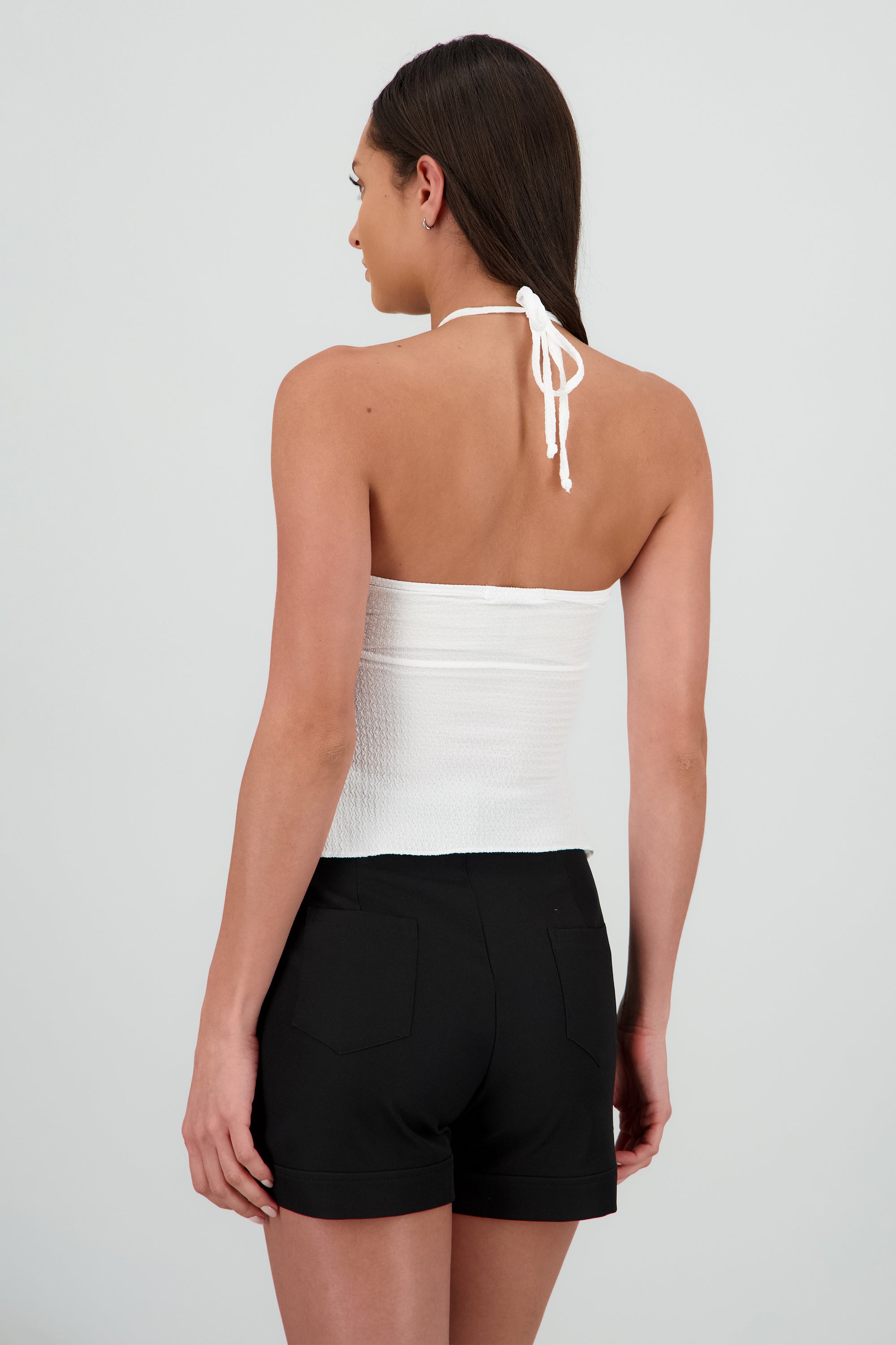 Top jaretas halter HUESO