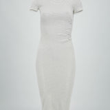 Vestido rayas cuello redondo