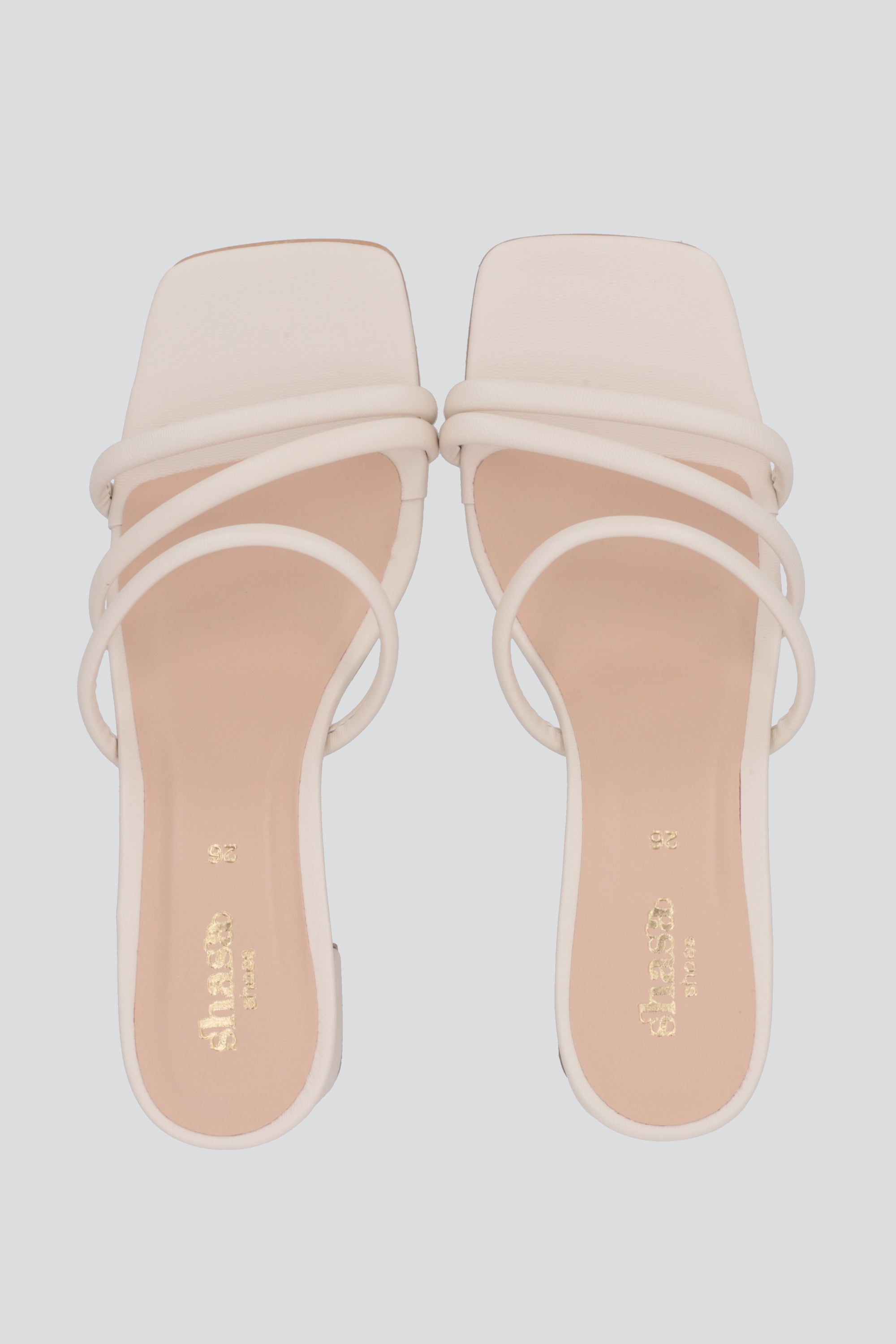 Tacon bloque tiras lisa NUDE