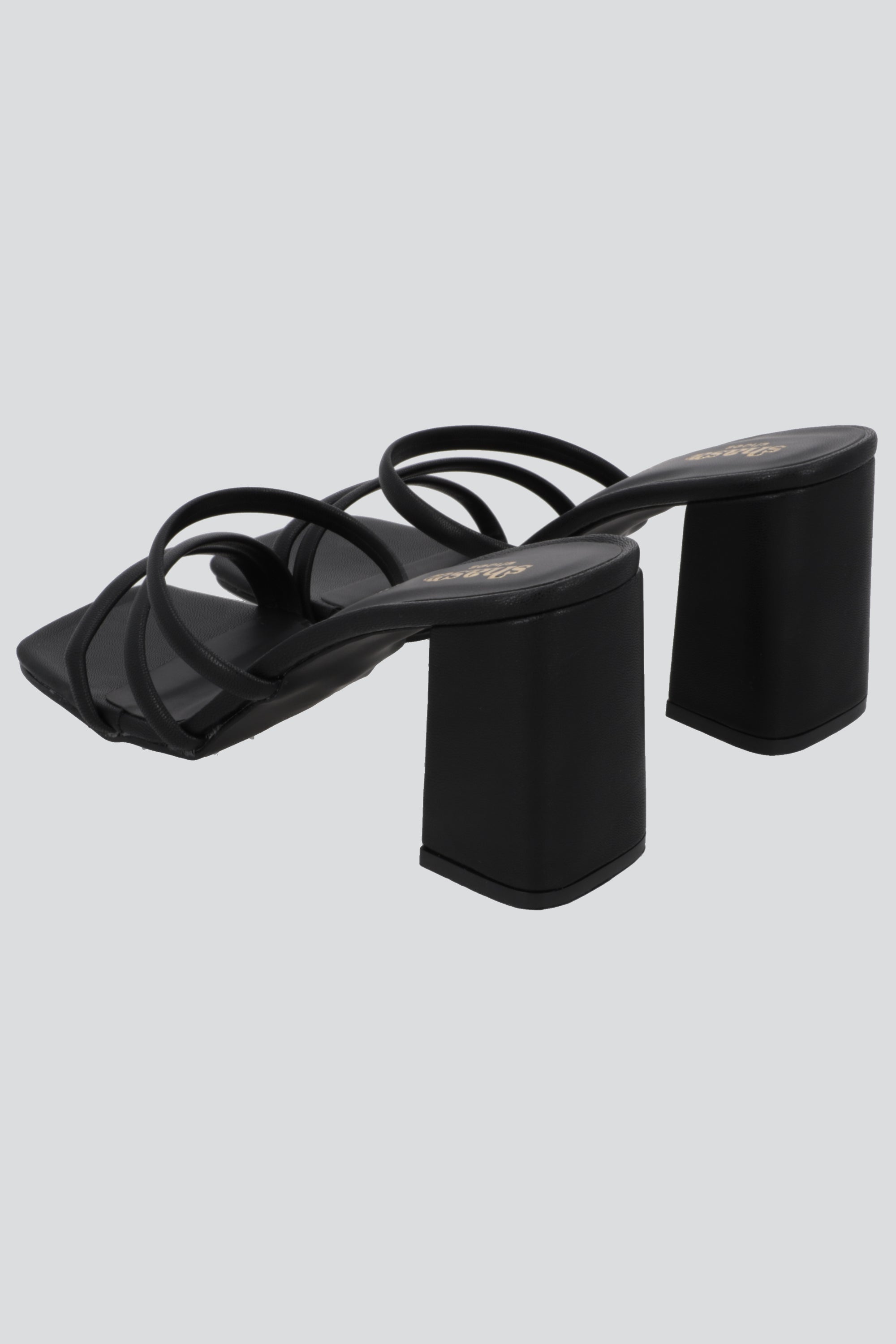 Tacon bloque tiras lisa NEGRO