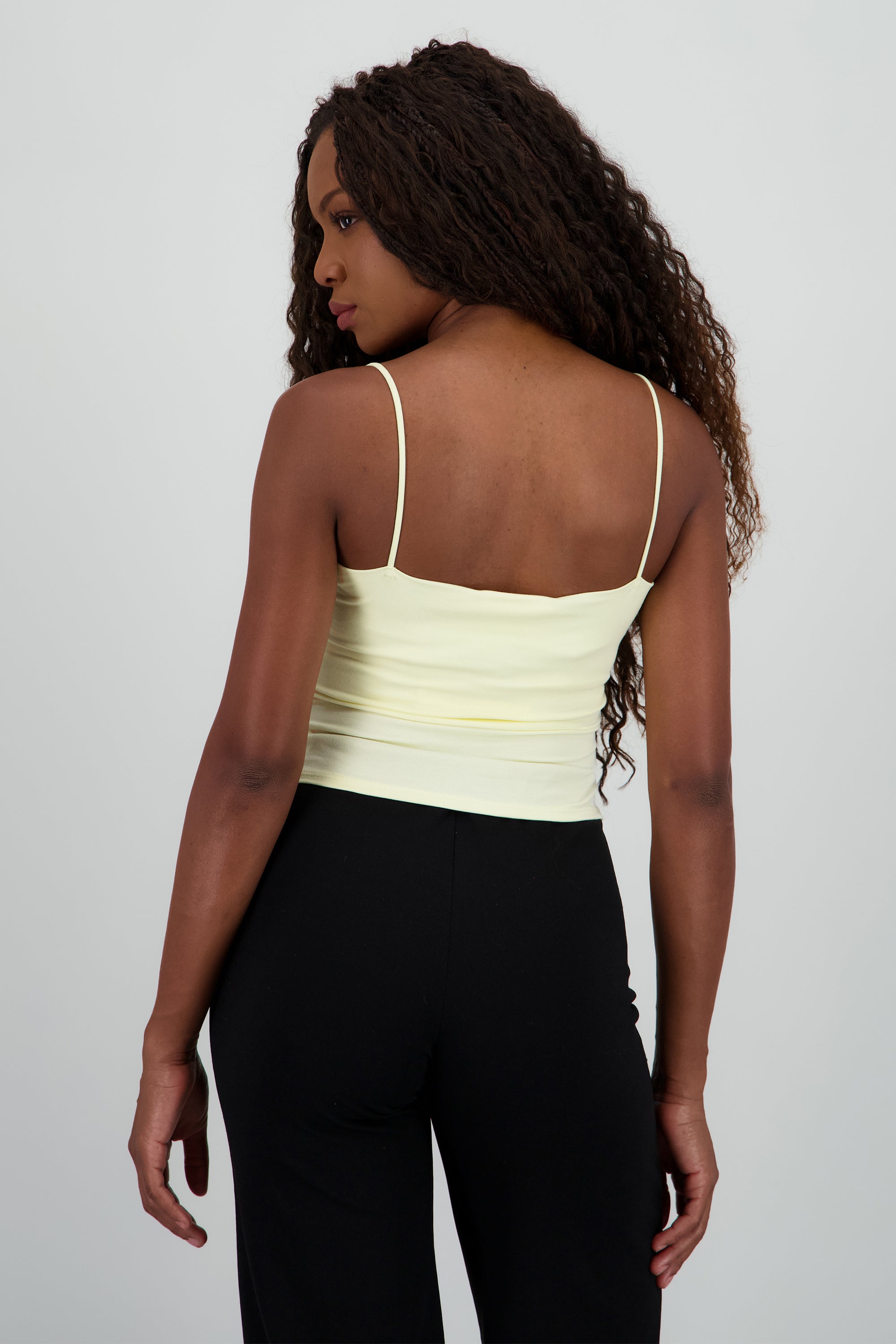 Top de tirantes con copas liso AMARILLO