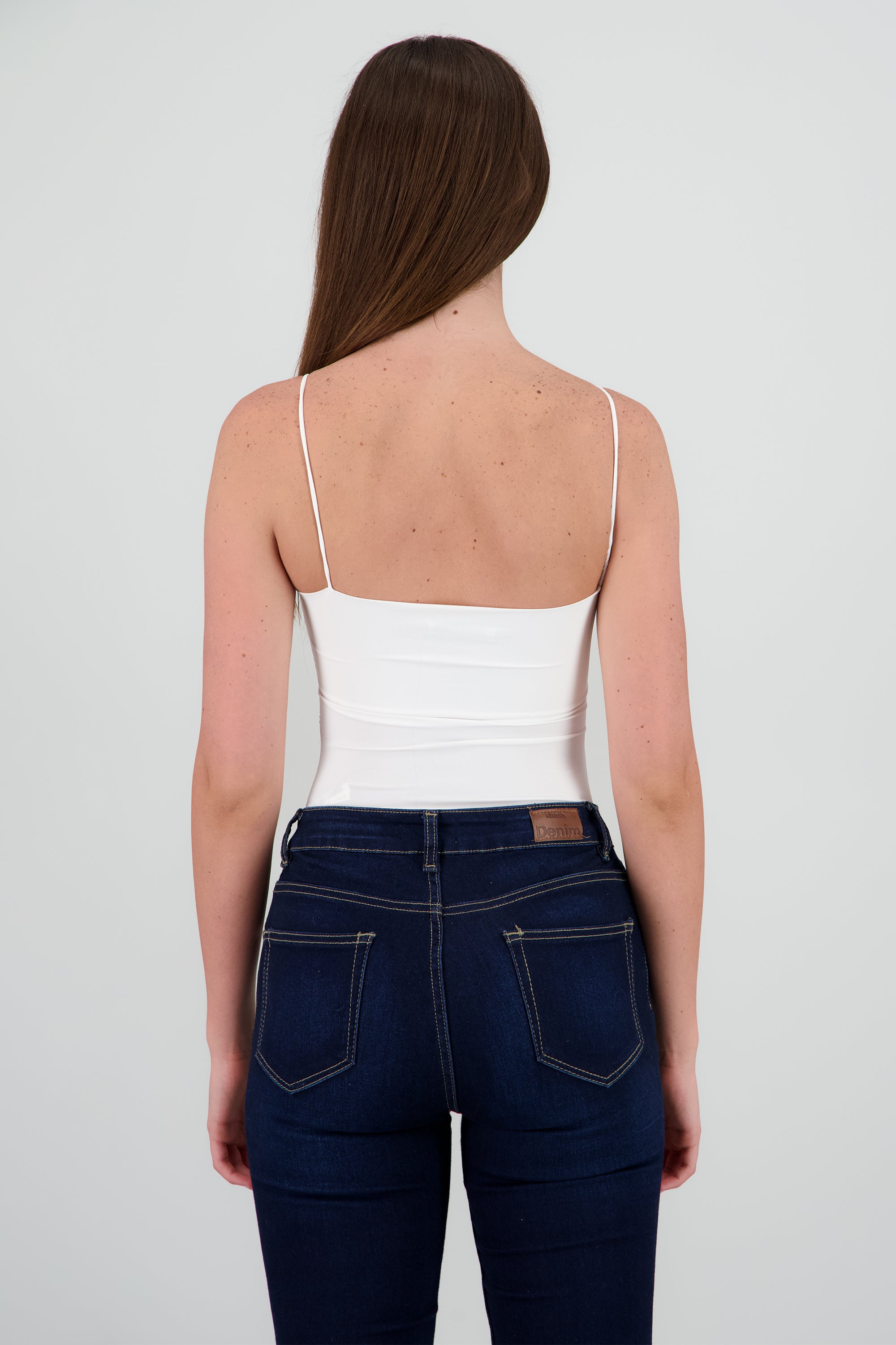 Top de tirantes con copas liso BLANCO