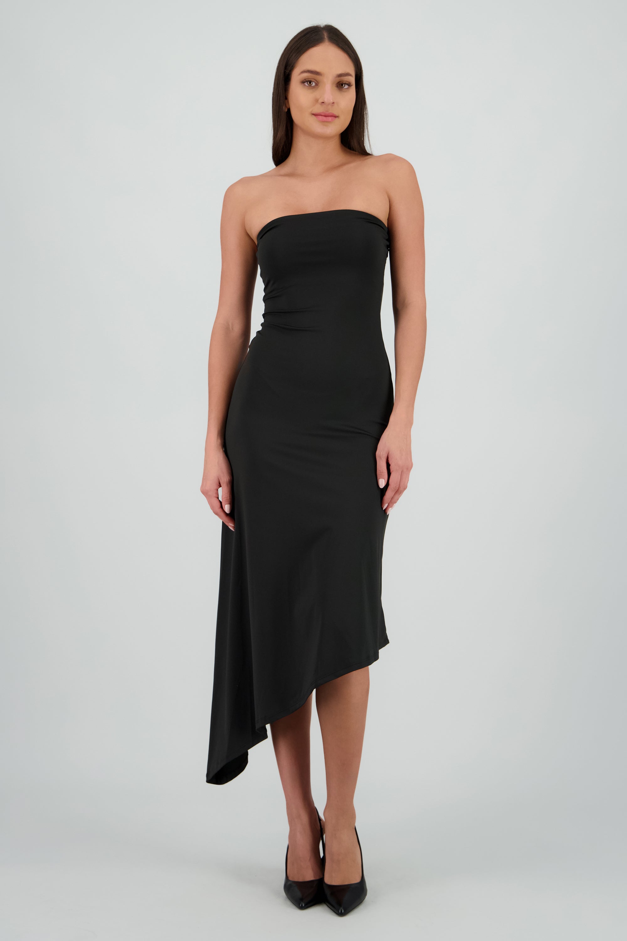 Vestido strapless bodycon NEGRO