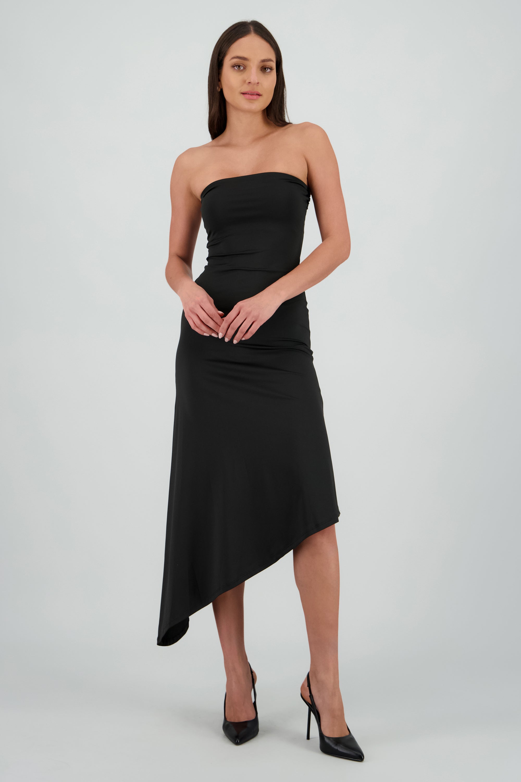 Vestido strapless bodycon NEGRO