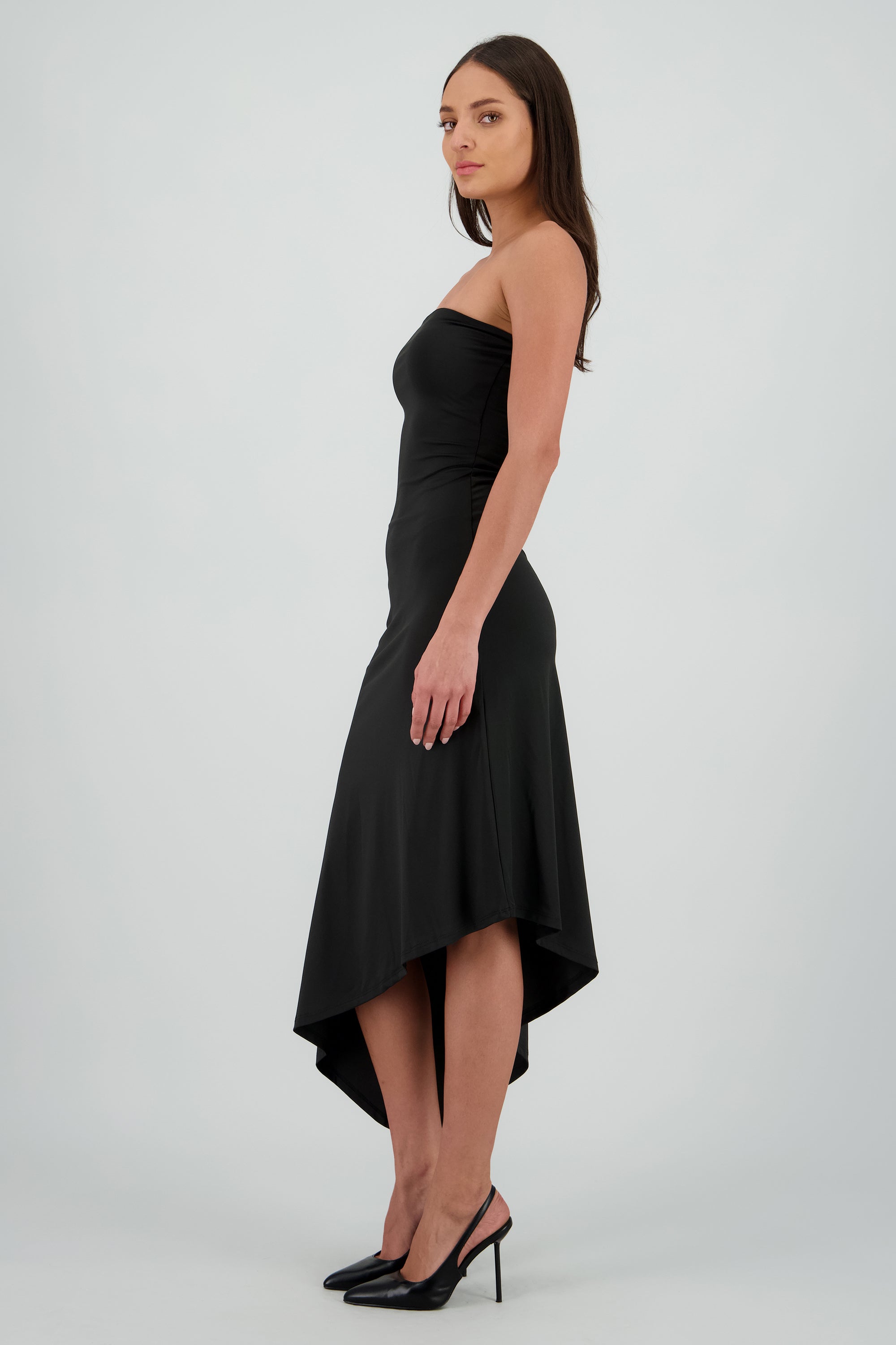 Vestido strapless bodycon NEGRO