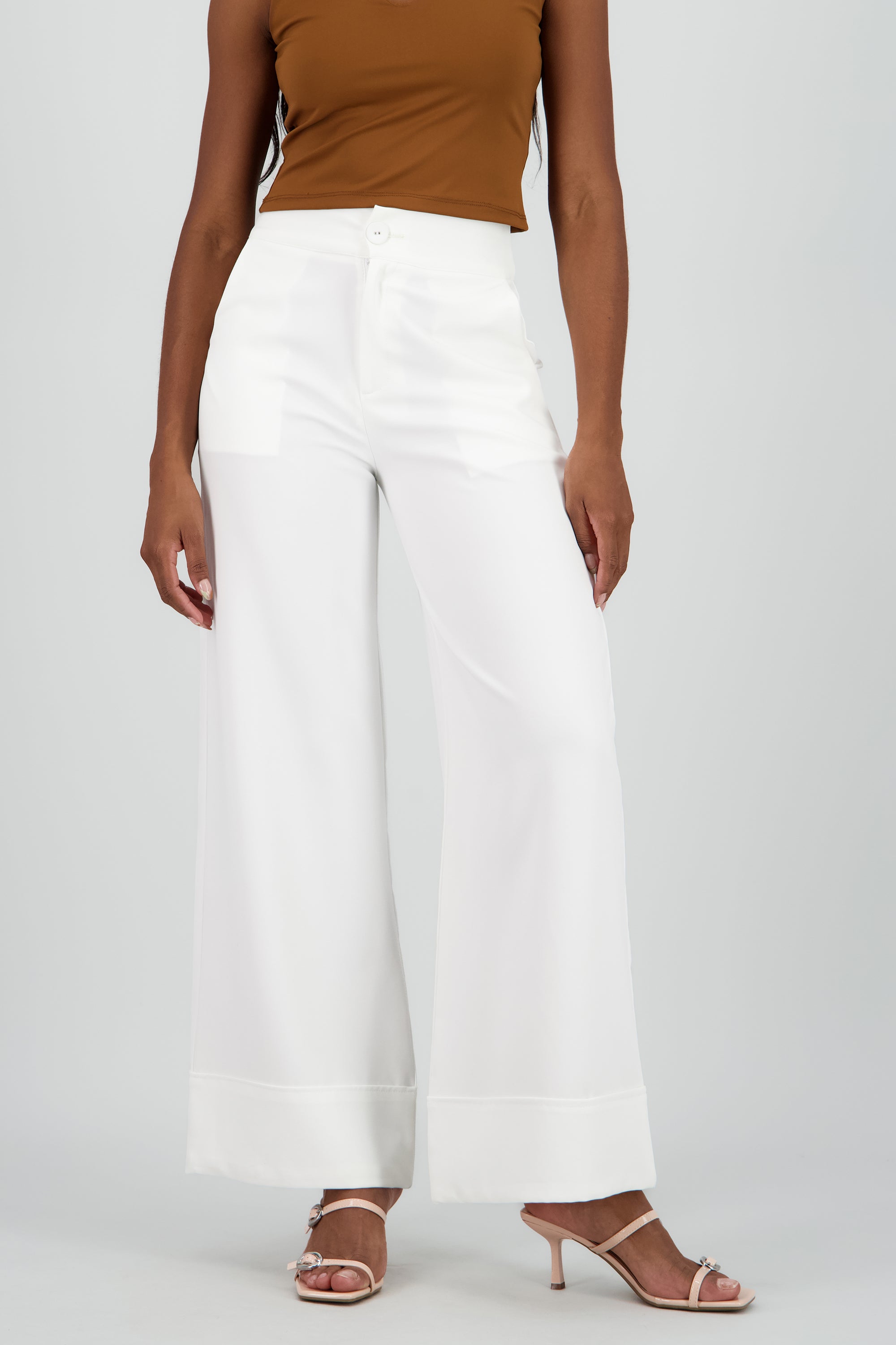 Pantalon high waisted valenciana amplia HUESO