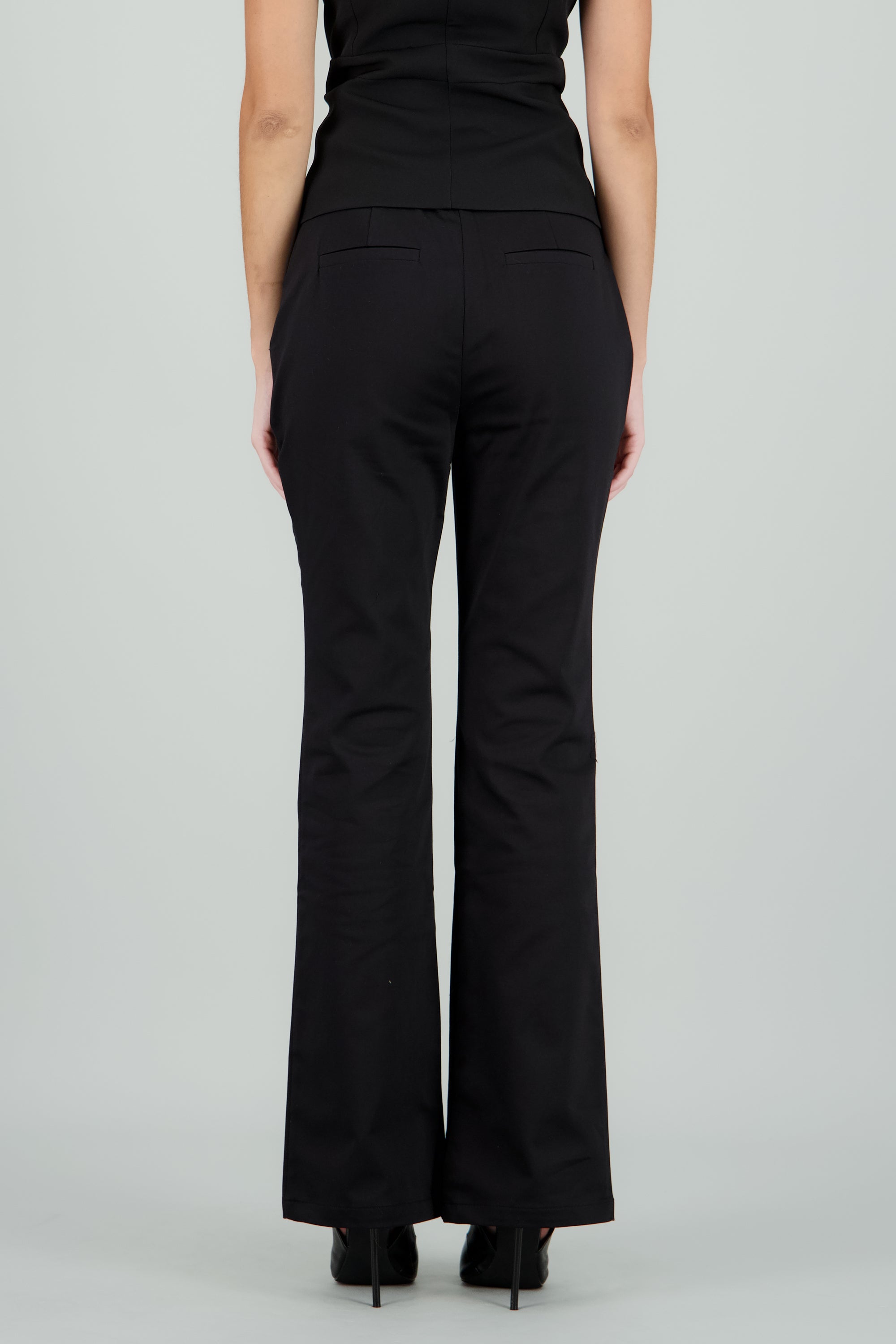 Pantalones rectos corte sastre NEGRO