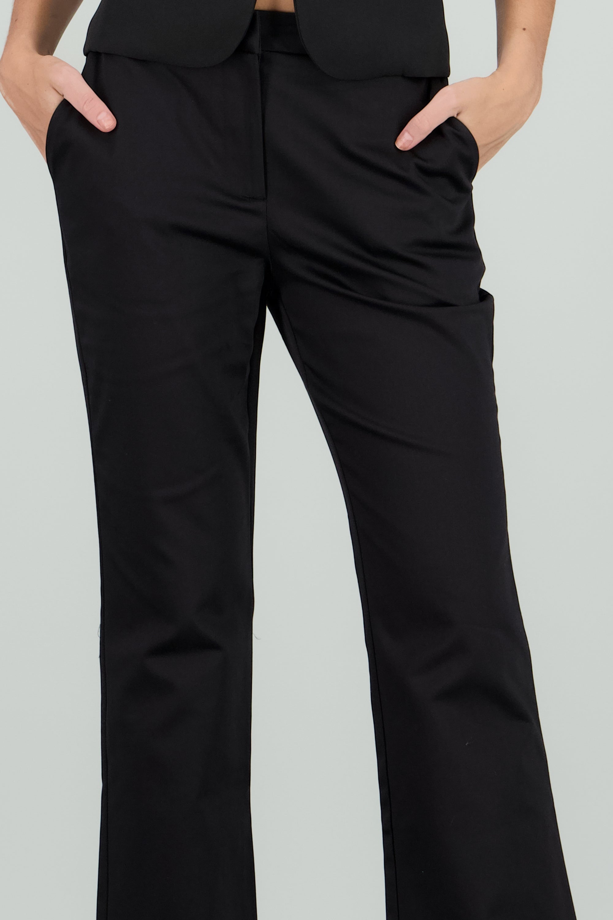 Pantalones rectos corte sastre NEGRO