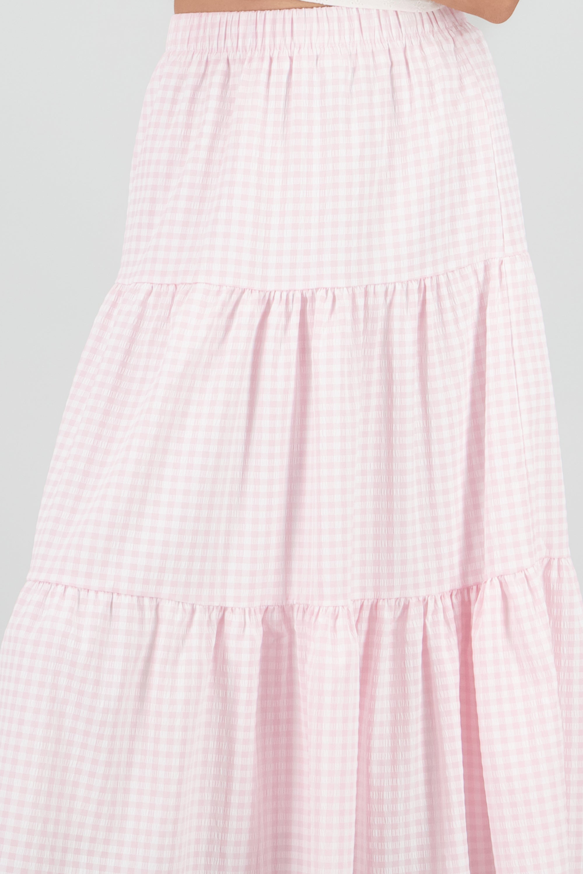 Falda midi cuadros ROSA COMBO