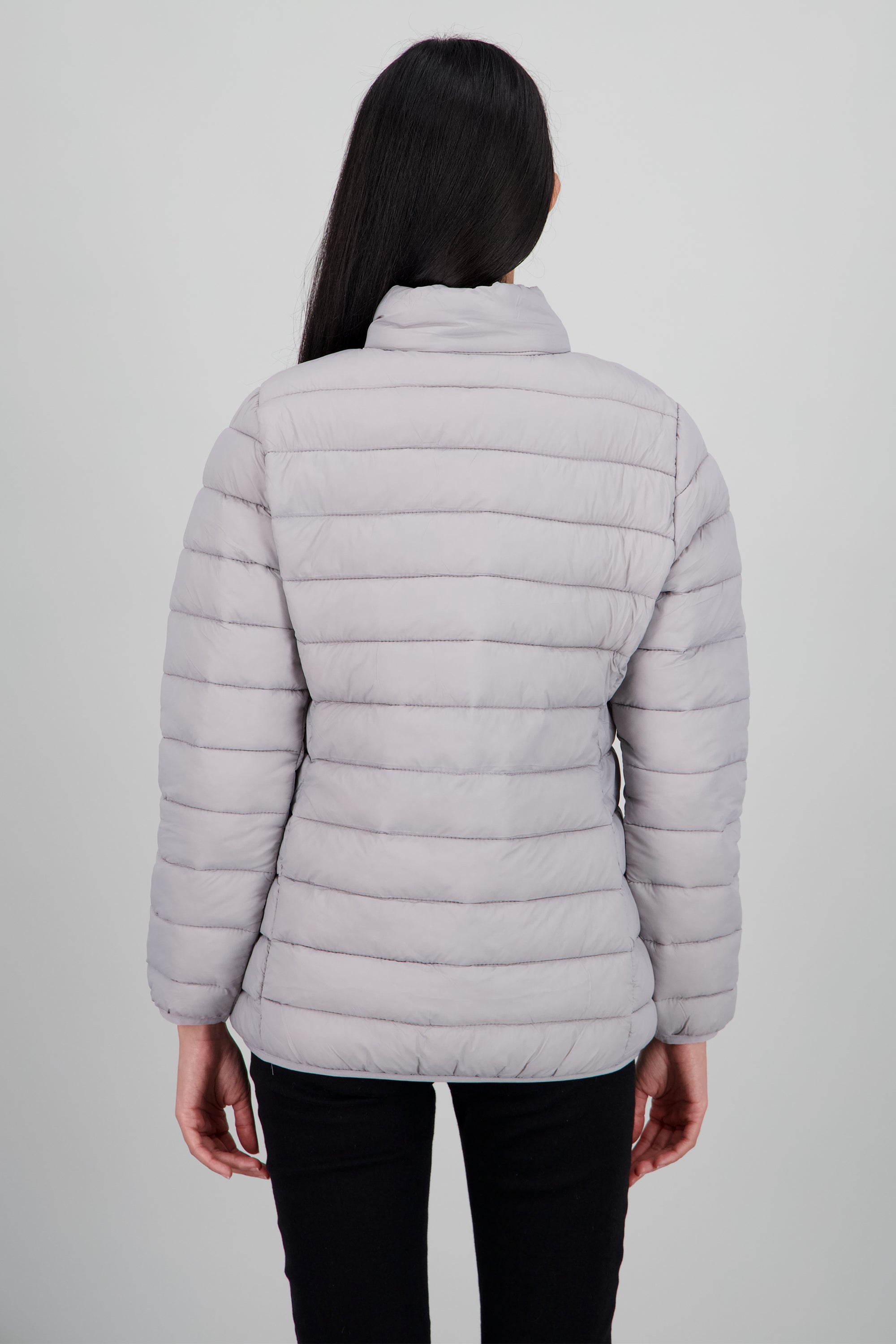 Chamarra capitonada lisa GRIS